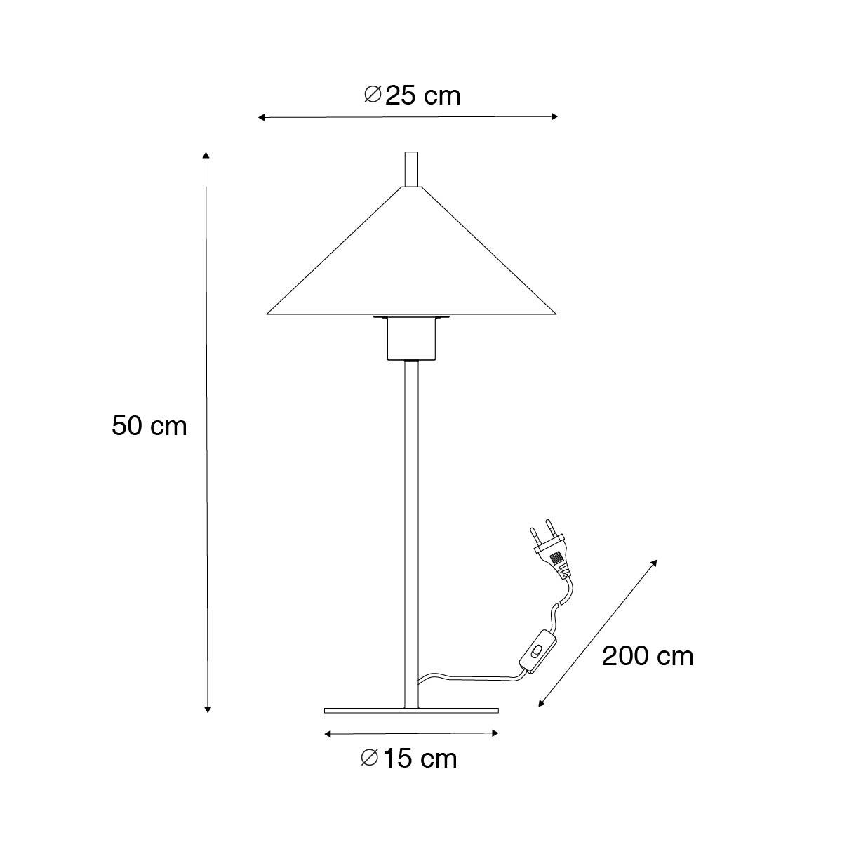 QAZQA Design tafellamp geel - Triangolo