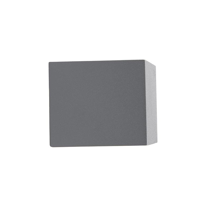 QAZQA Moderne wandlamp donkergrijs IP44 - Baleno