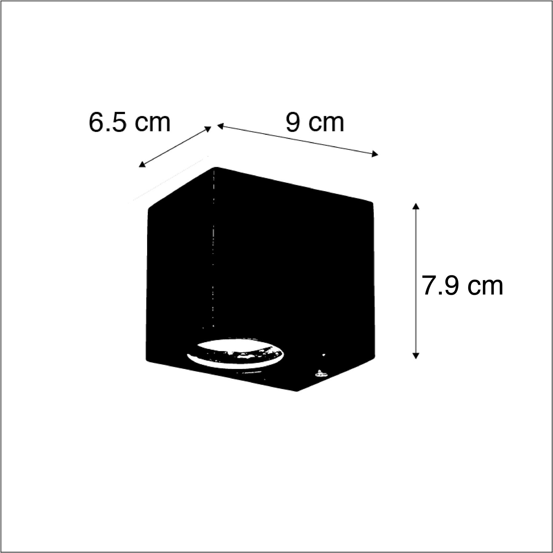 QAZQA Moderne wandlamp donkergrijs IP44 - Baleno
