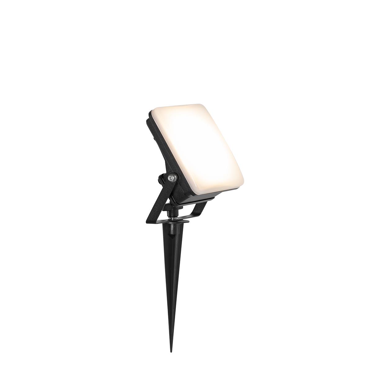QAZQA Smart straler zwart 12,8 cm incl. LED IP65 met grondpin - Ruud