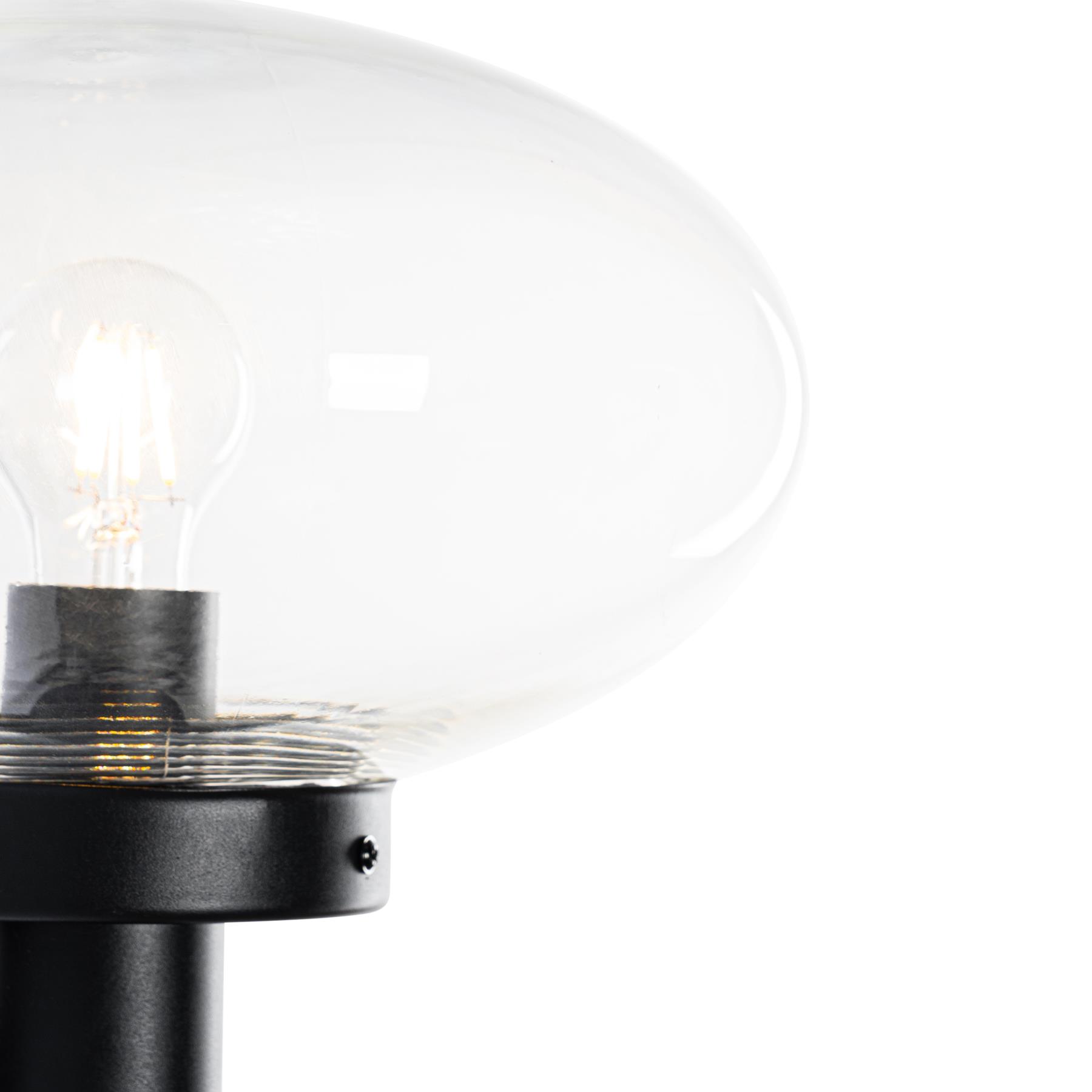 QAZQA Moderne buiten wandlamp zwart met glas - Elly