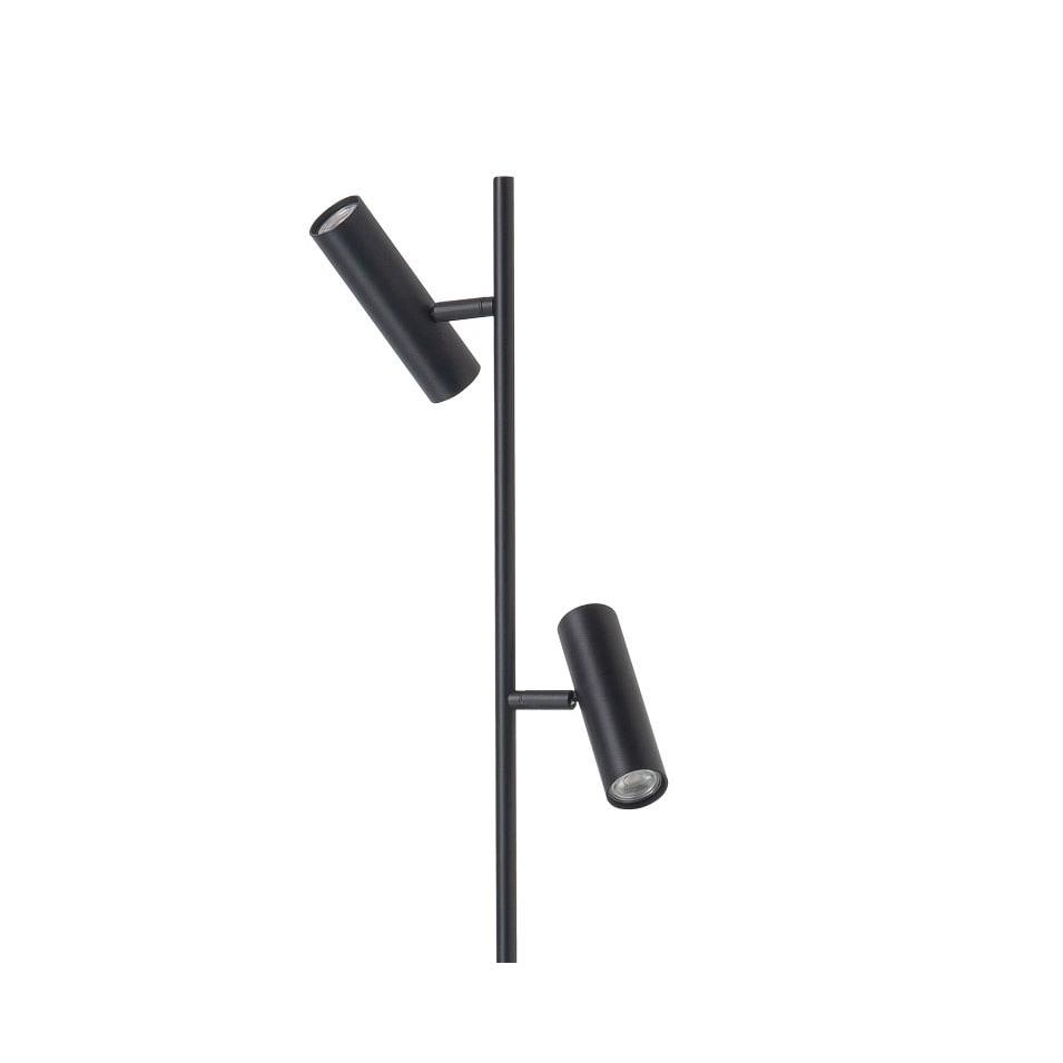 Highlight Vloerlamp Trend Zwart 2 lichts 141cm mini GU10