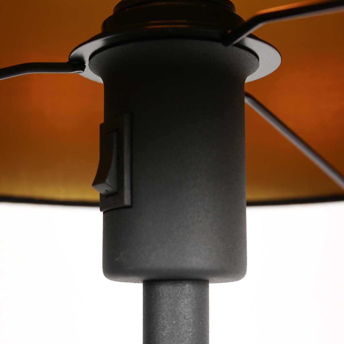 Steinhauer Vloerlamp Noor Zwart - Goud 1564ZW