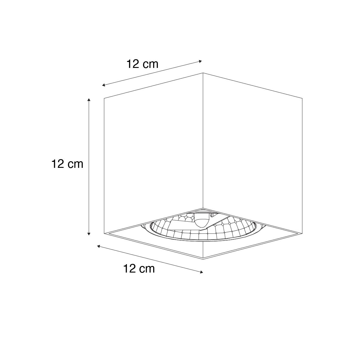 QAZQA Design spot donkerbrons vierkant draai en kantelbaar - Box