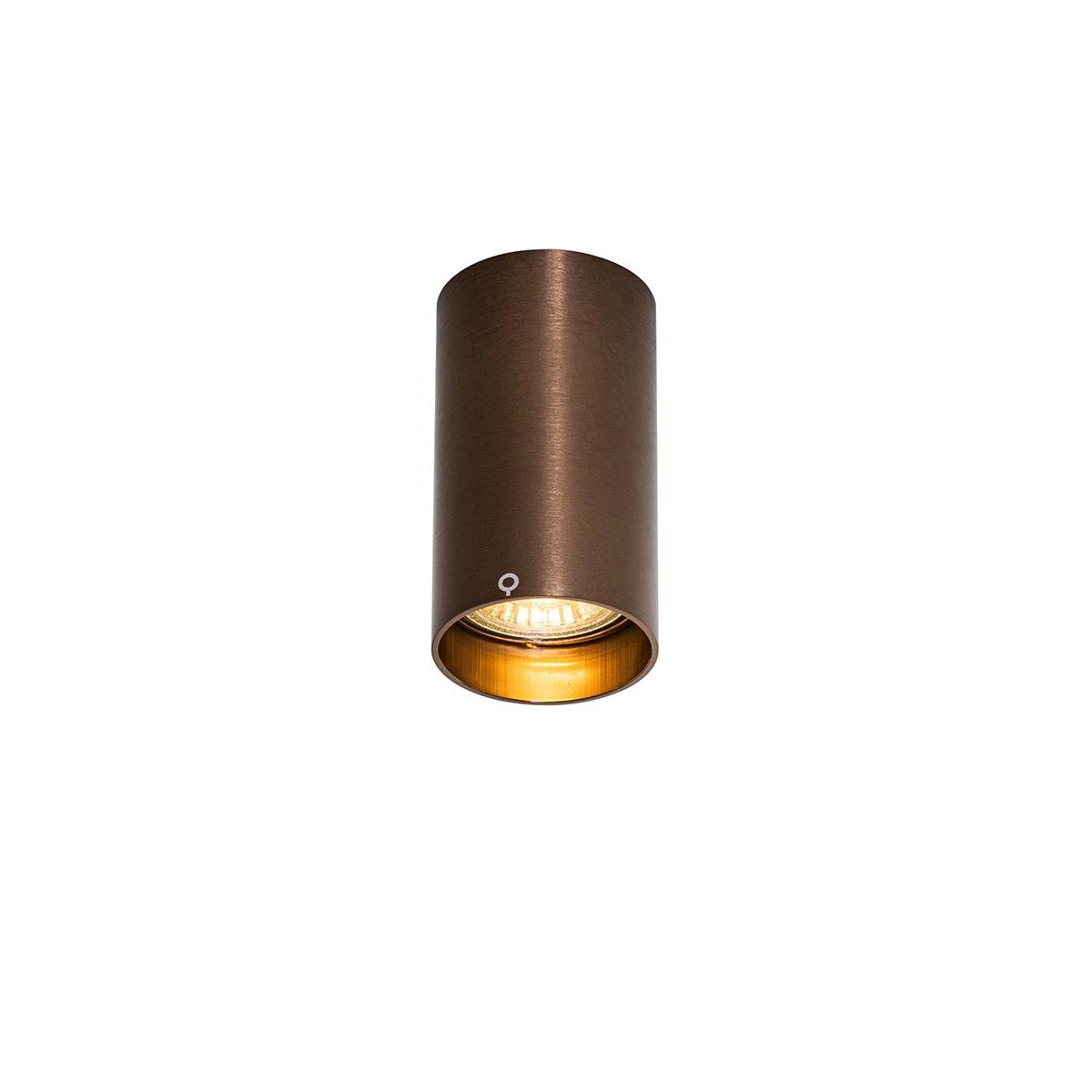 QAZQA Moderne spot donkerbrons 5,5 cm - Tuba
