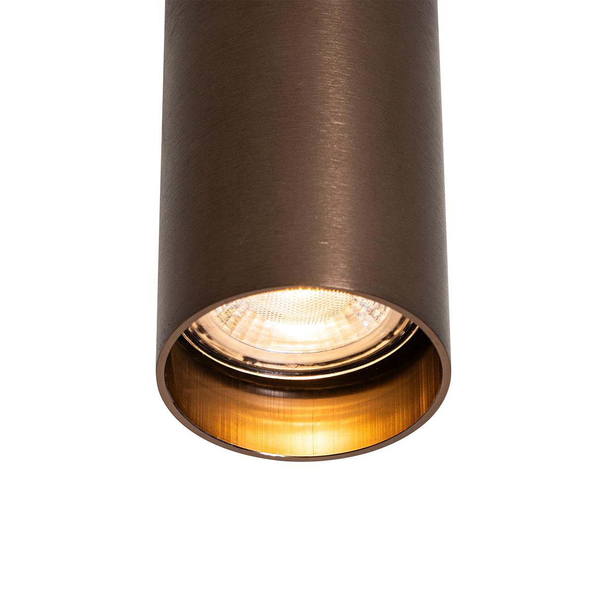 QAZQA Moderne spot donkerbrons 5,5 cm - Tuba