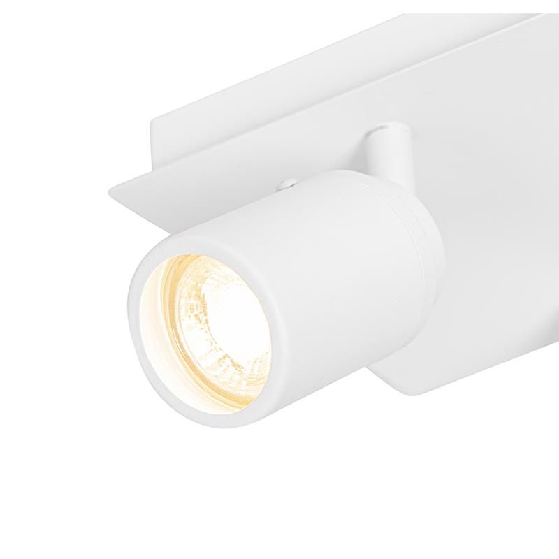 QAZQA Moderne badkamer spot wit vierkant 2-lichts IP44 - Ducha