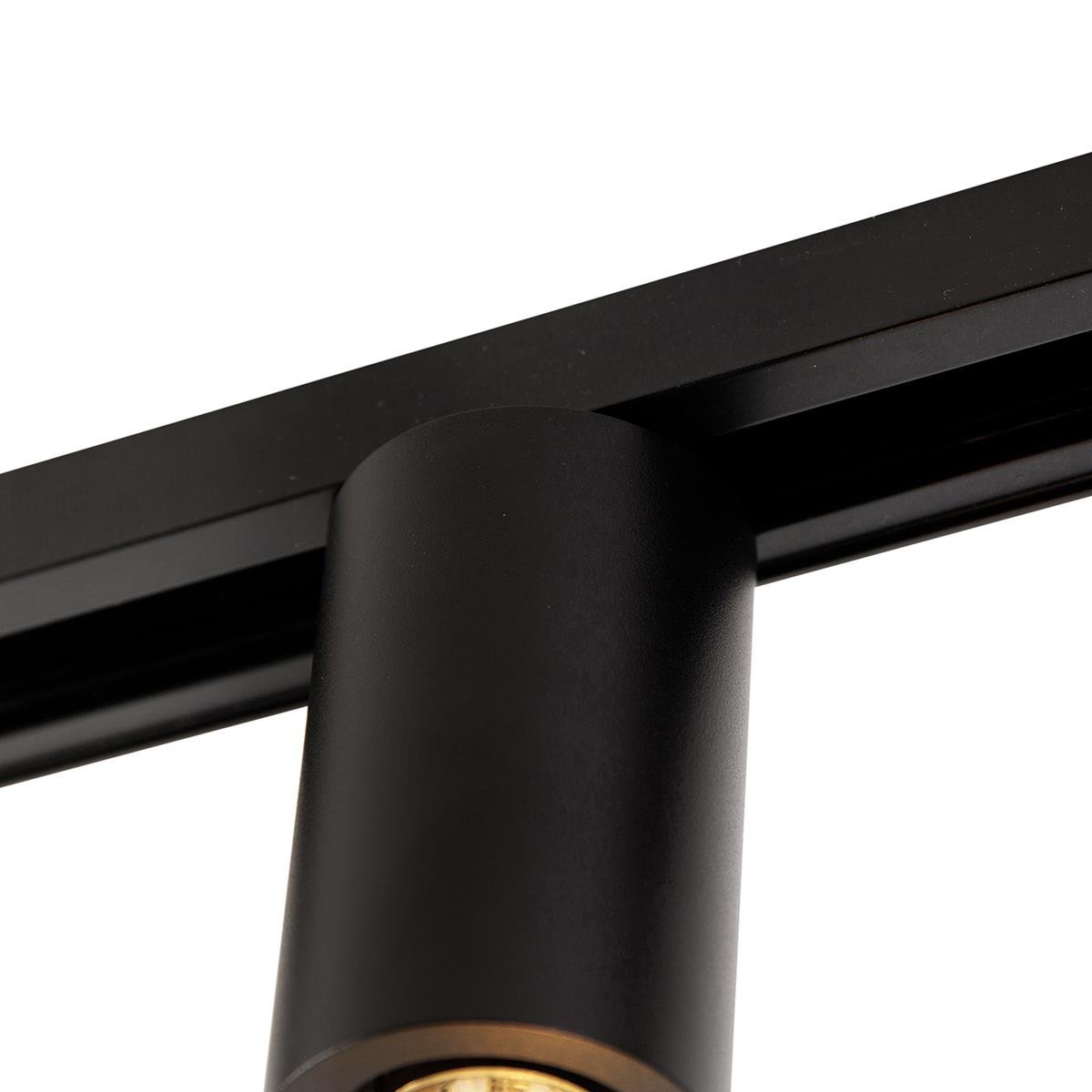 QAZQA E27 fitting met rail ophanging voor 1-fase rail zwart - Iconic