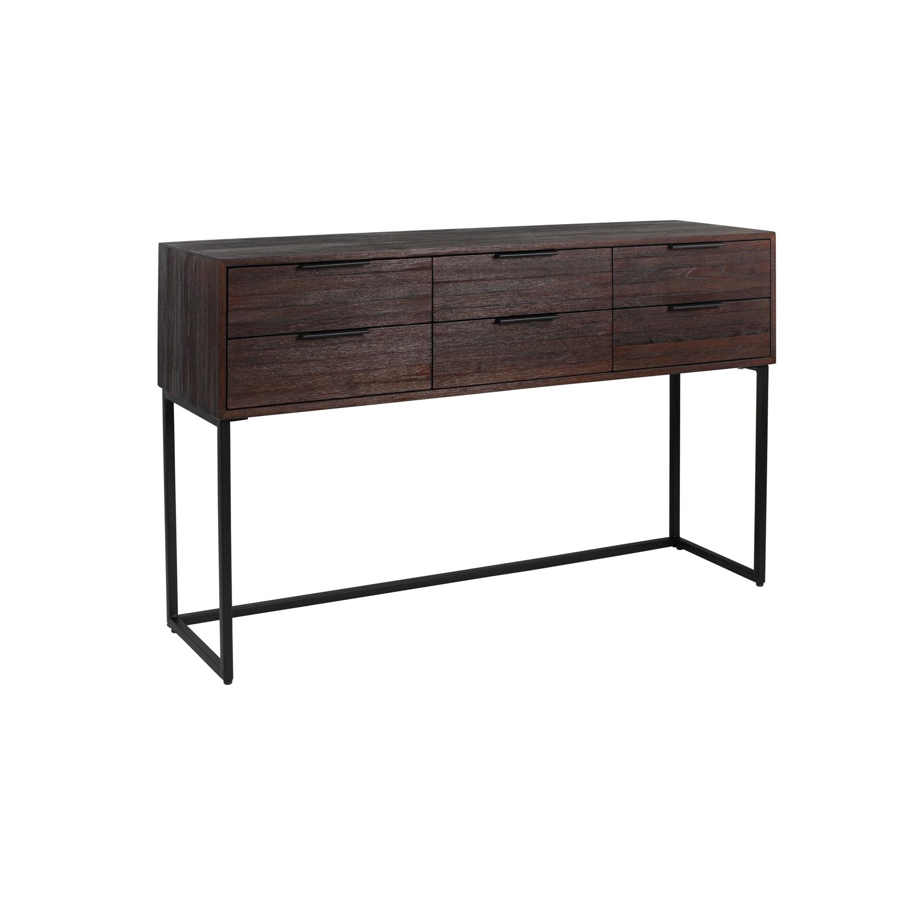 Housecraft Living Webster Ladekast| Kast Groot 6 lades Teakhout Bruin