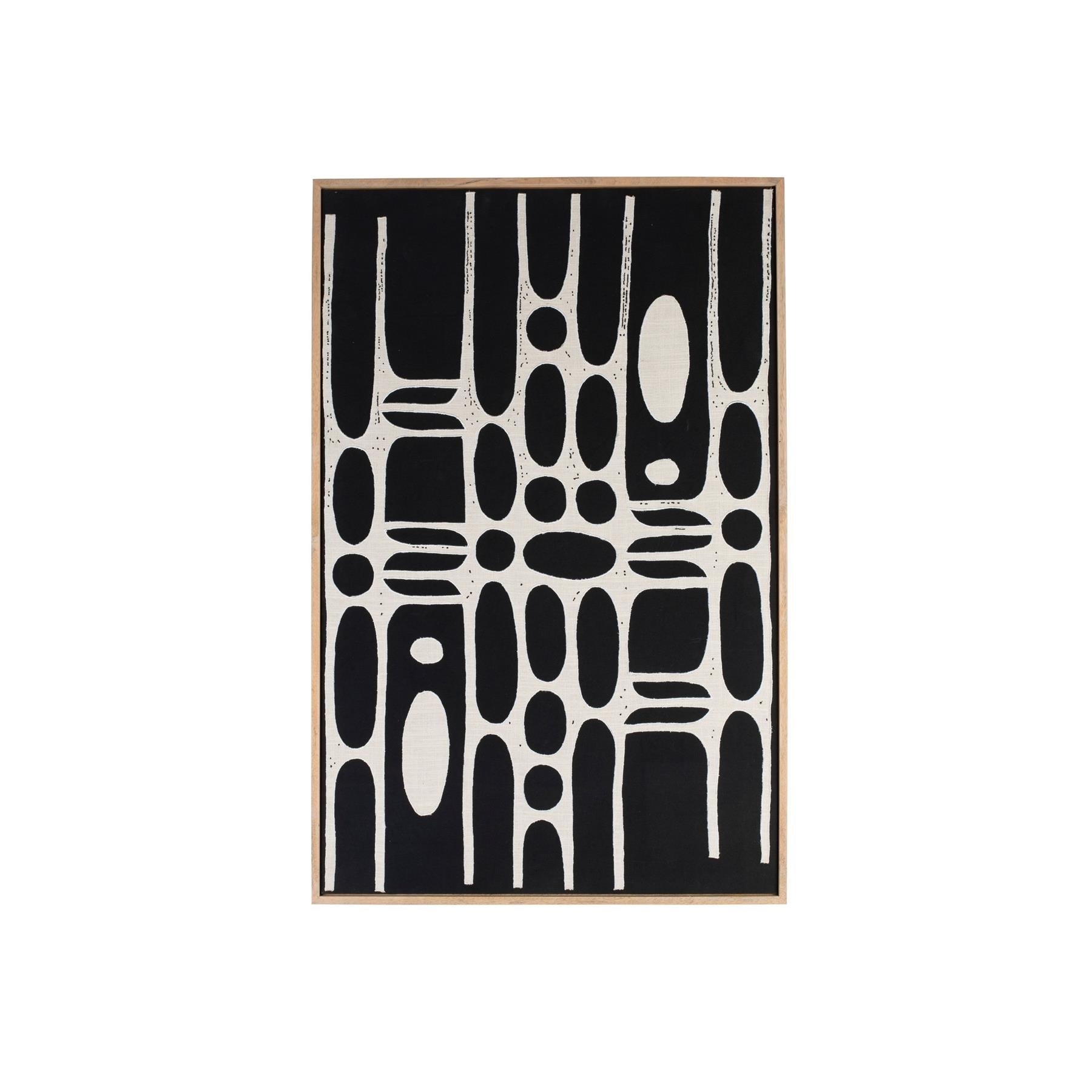 Zuiver Halo Wanddecoratie Zwart|Beige