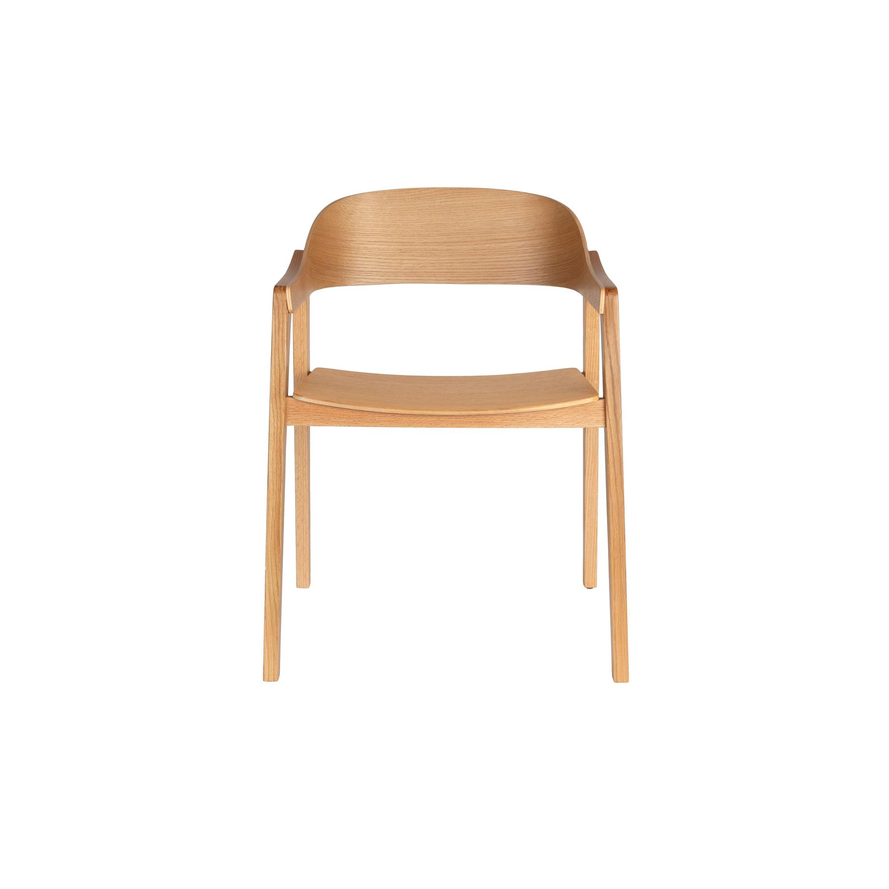 Dutchbone Westlake Eetkamerstoelen met armleuning Hout Naturel - Set van 2