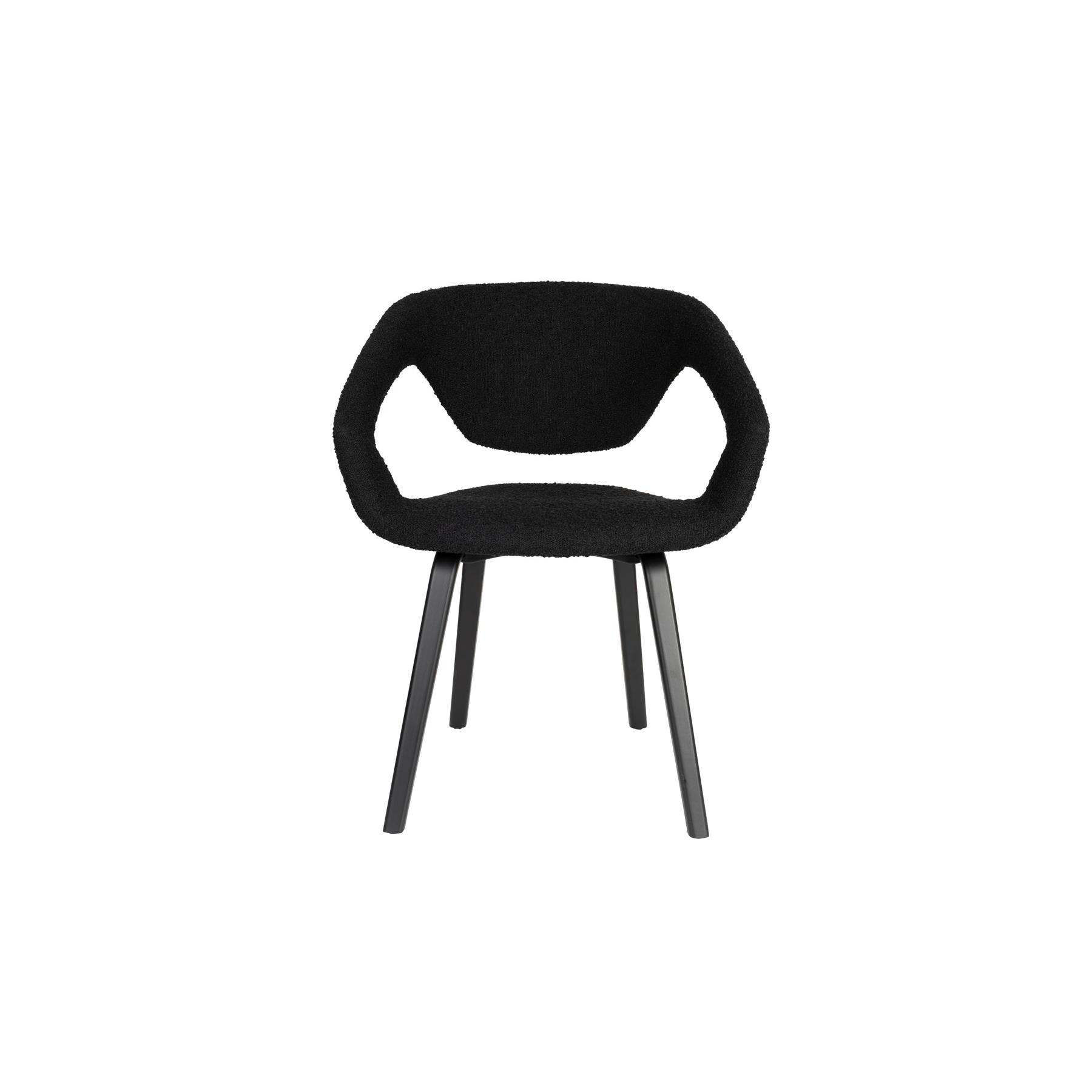 Zuiver Flexback Eetkamerstoelen met armleuning Zwart - Set van 2