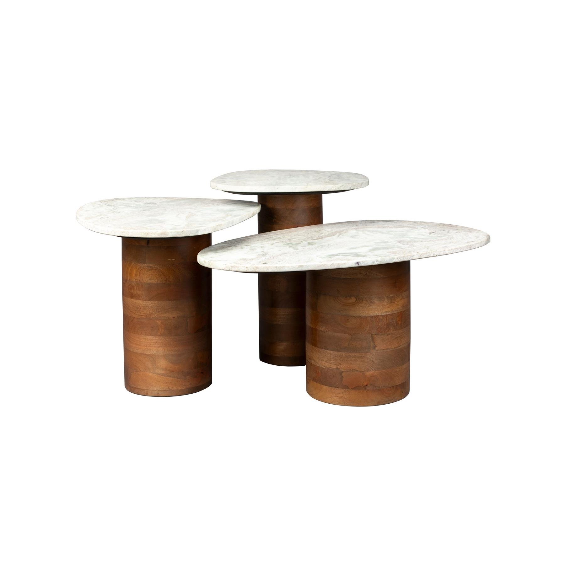 Dutchbone Suki Bijzettafel Set van 3 - Bruin