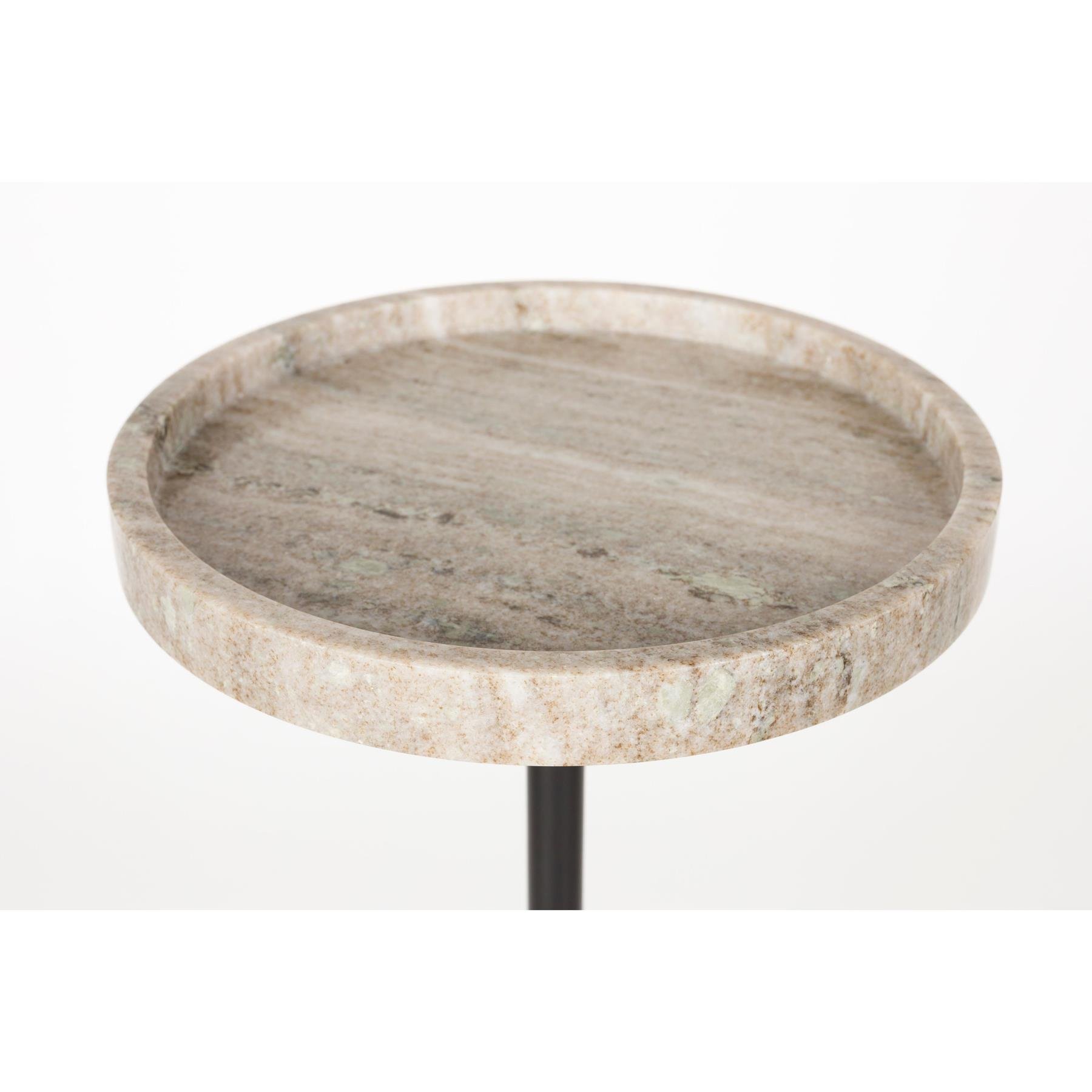 Zuiver Cocktail Bijzettafel Rond 25 cm Marmer - Grijs