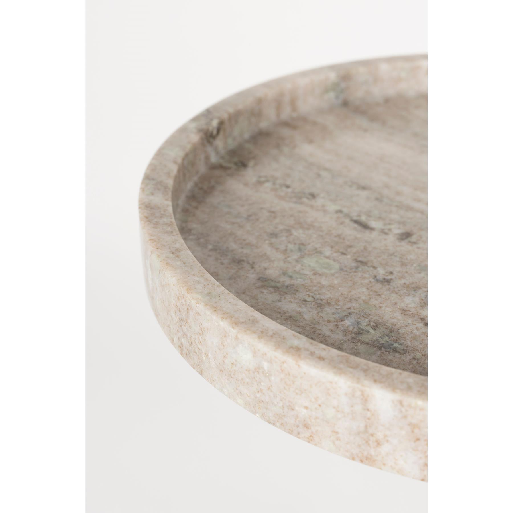 Zuiver Cocktail Bijzettafel Rond 25 cm Marmer - Grijs