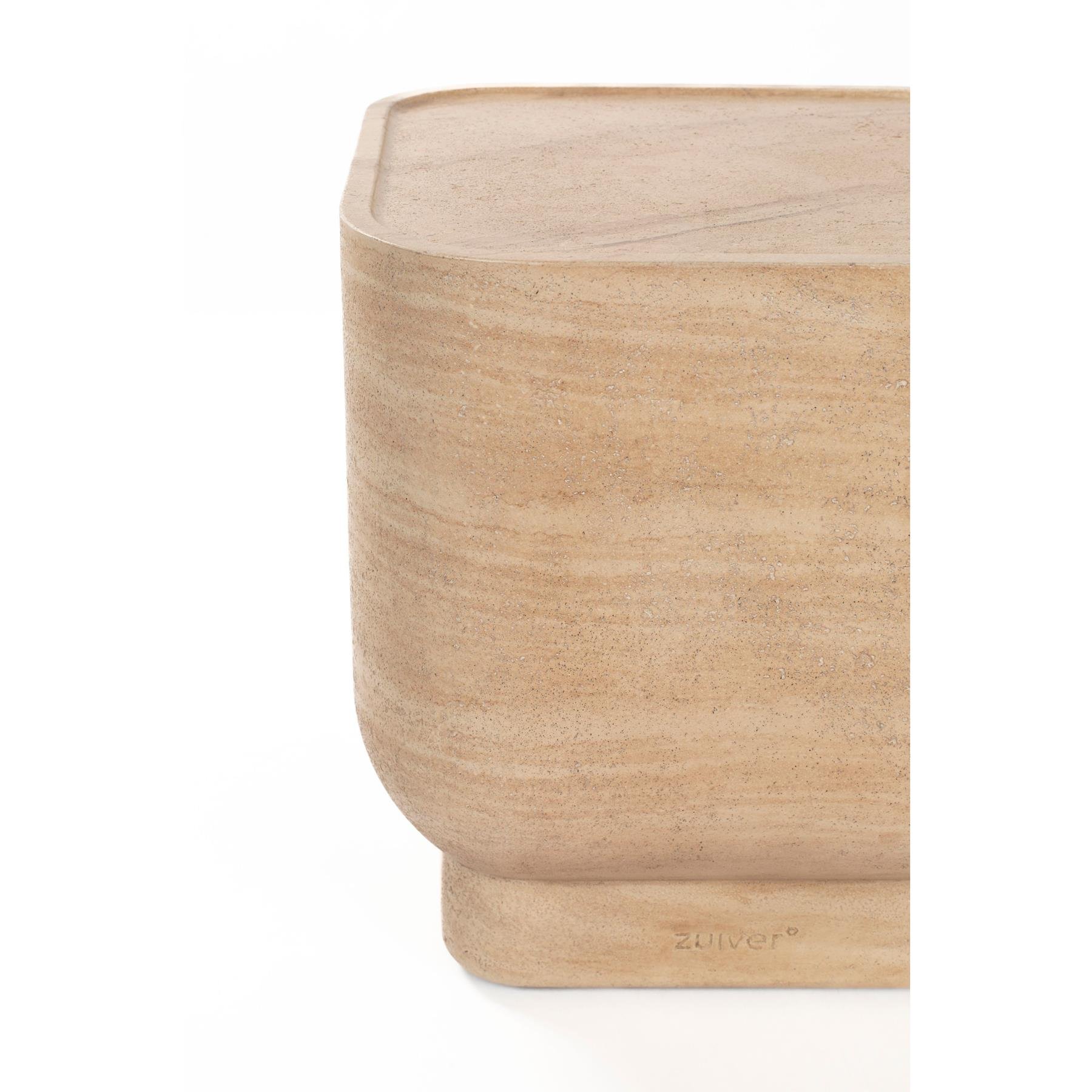 Zuiver Noble Bijzettafel Vierkant - Beige