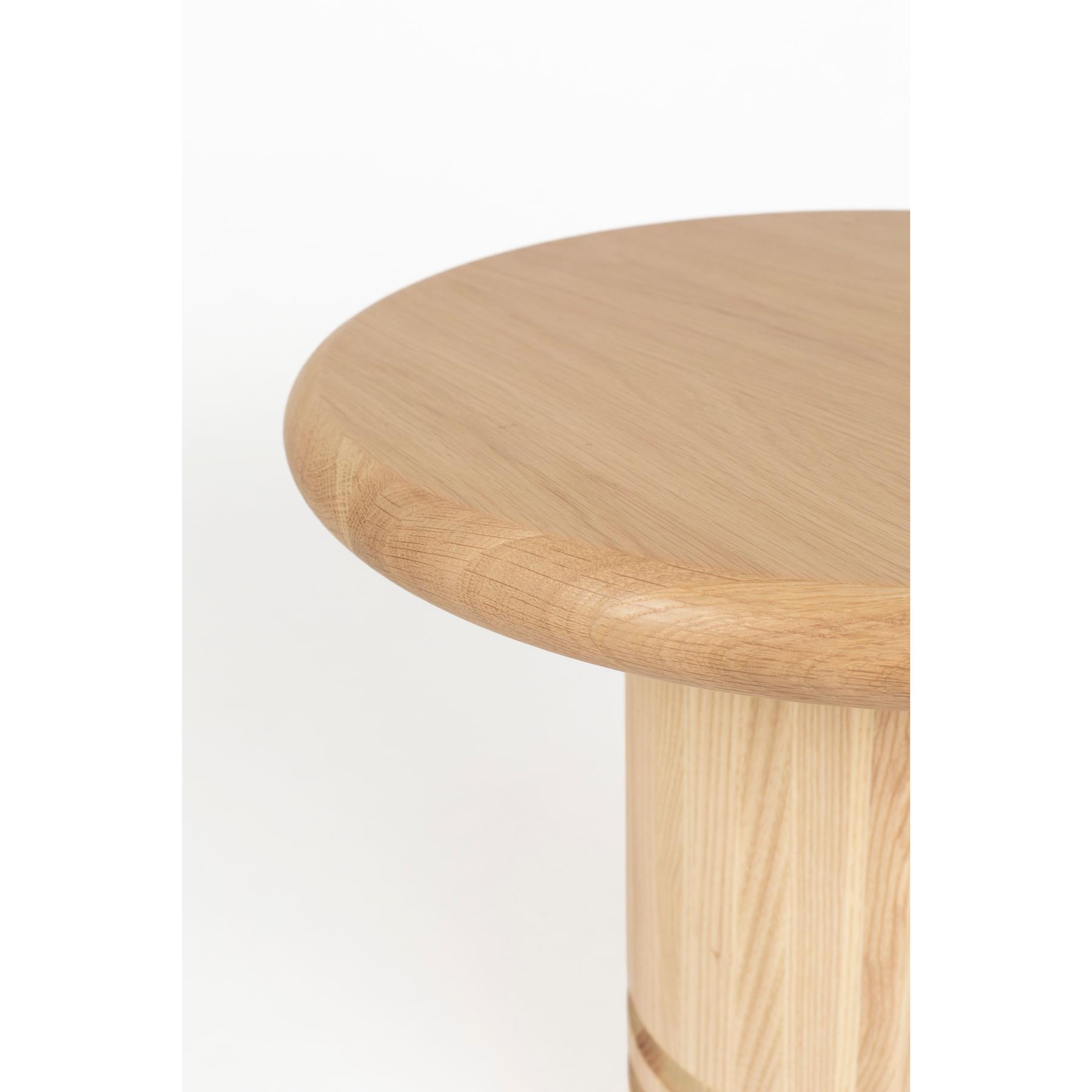 Zuiver Chunk Bijzettafel Rond 45 cm Hout - Beige
