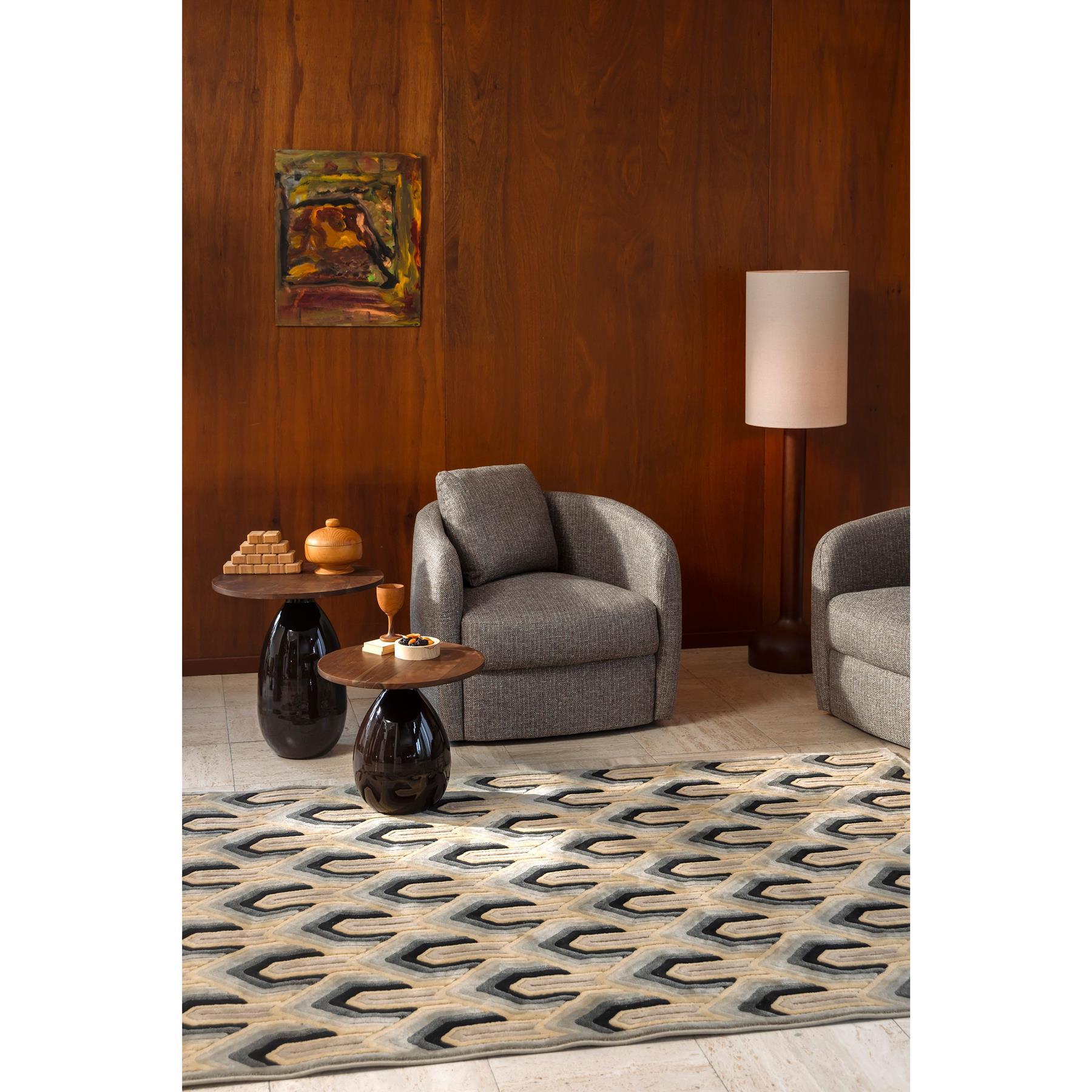 Dutchbone Boho Fauteuil Stone - Grijs