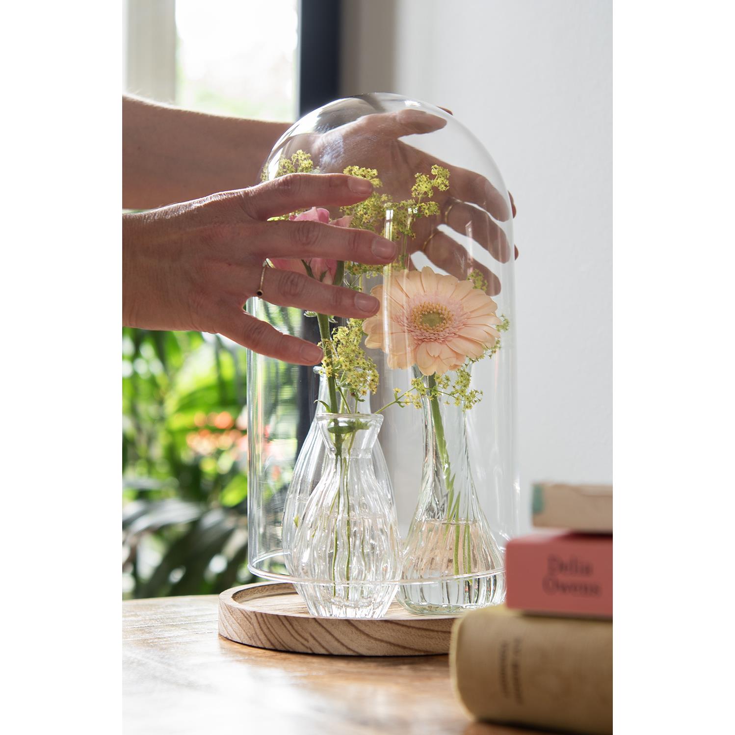 Clayre & Eef Vaas  Ø 6x15 cm Glas Glazen Vaas