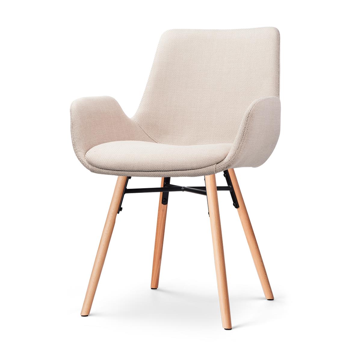 Nolon Nena-Eef Eetkamerstoel Beige - met Armleuning - Stof