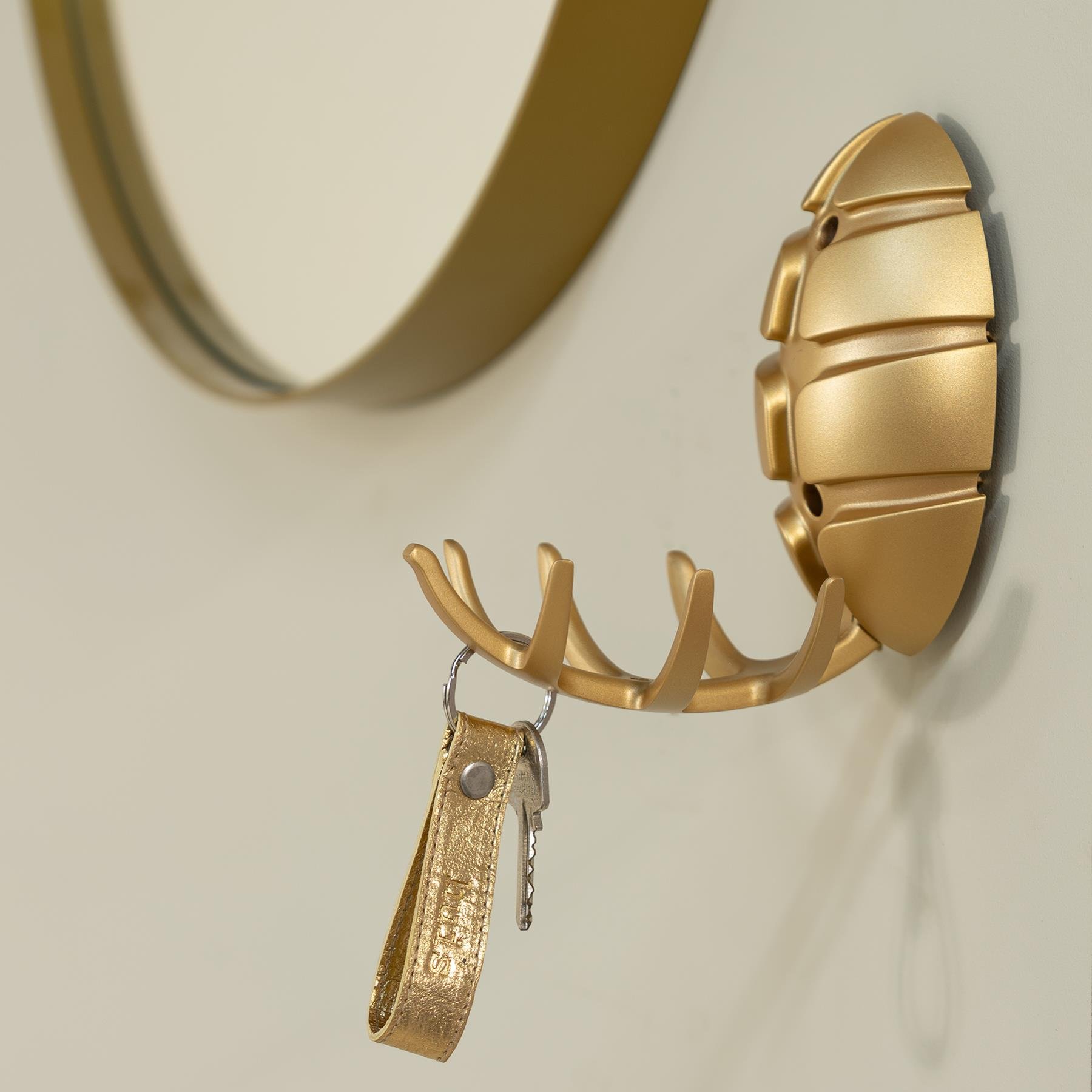 SPINDER DESIGN BUG Wandkapstok - Goud | Goud
