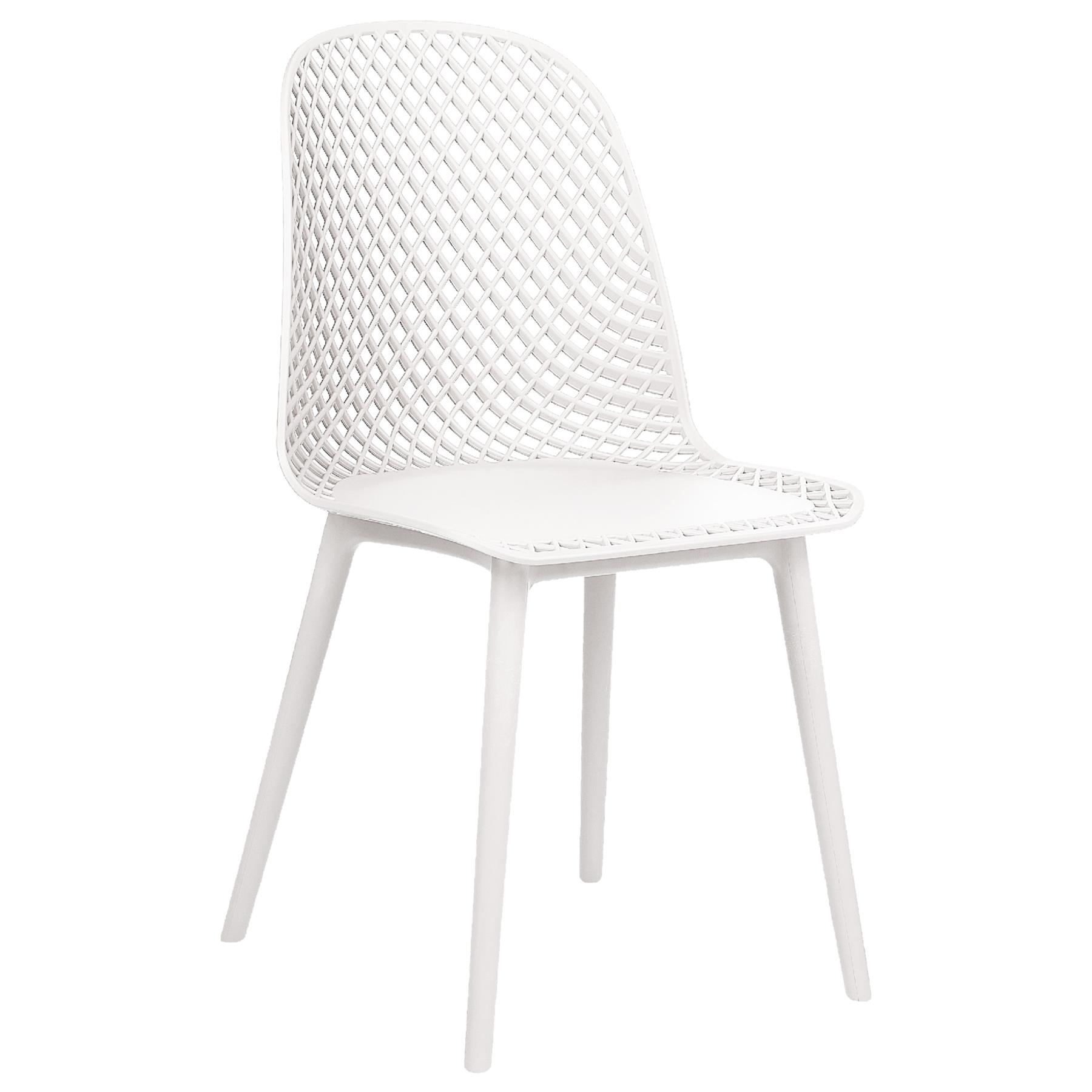 Beliani - EMORY - Eetkamerstoelen set 4 - Wit - Synthetisch