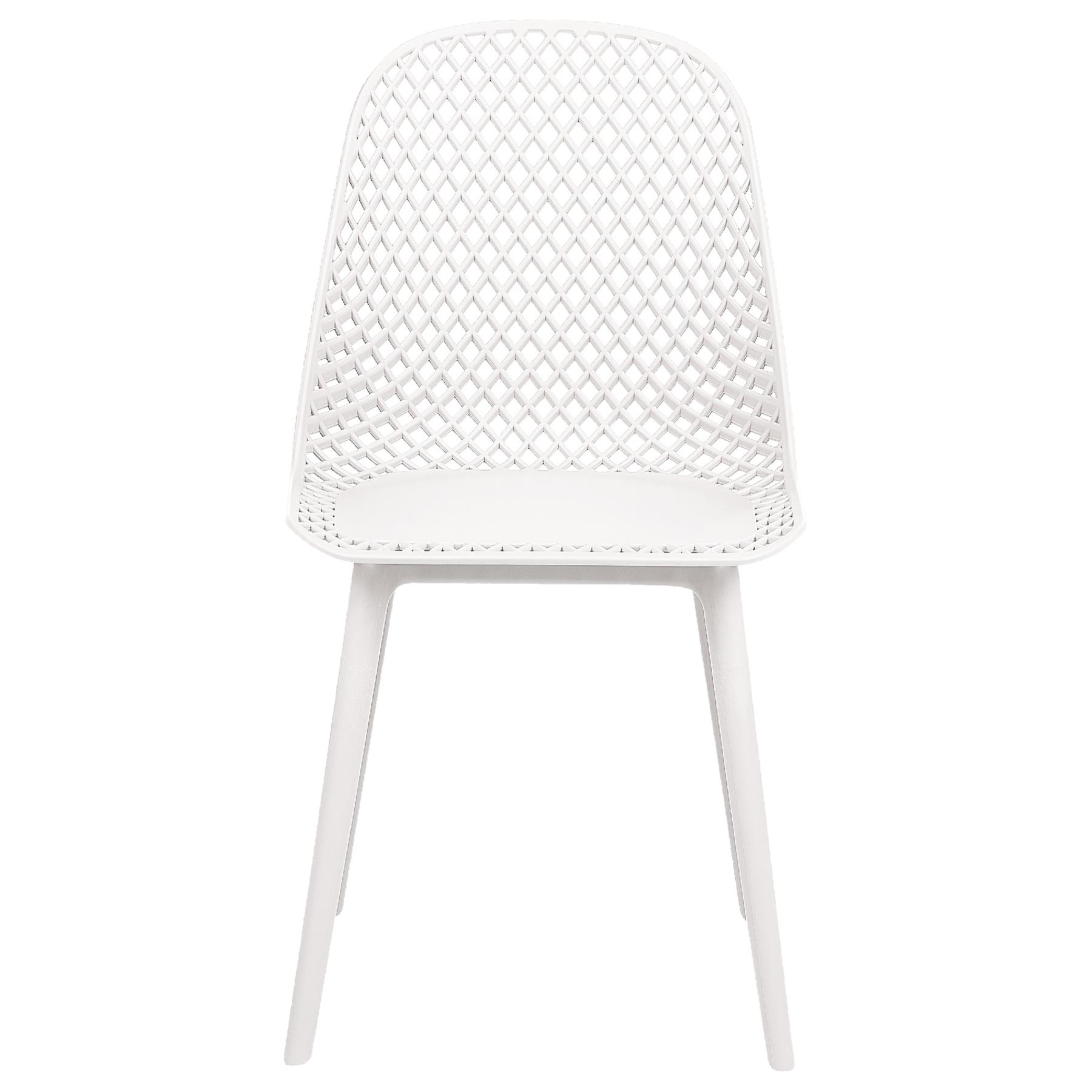 Beliani - EMORY - Eetkamerstoelen set 4 - Wit - Synthetisch
