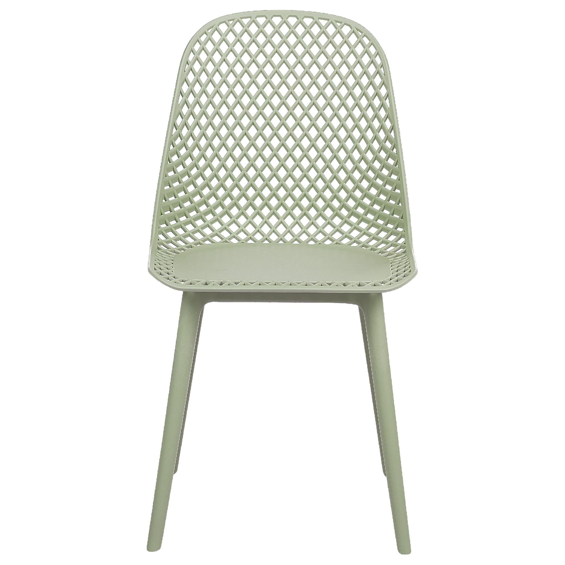 Beliani - EMORY - Eetkamerstoelen set 4 - Groen - Synthetisch
