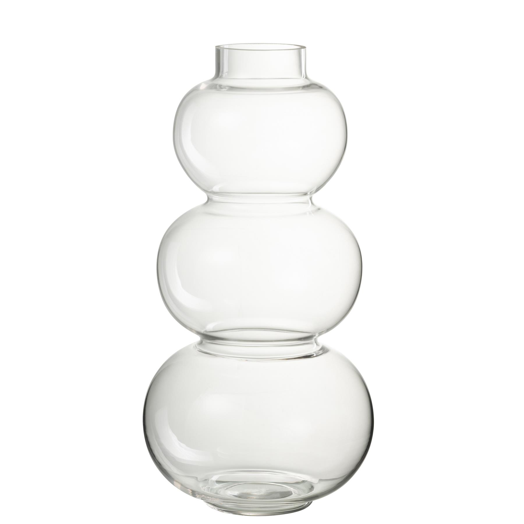 J-Line vaas Bol - glas - transparant - large - 36 cm hoog