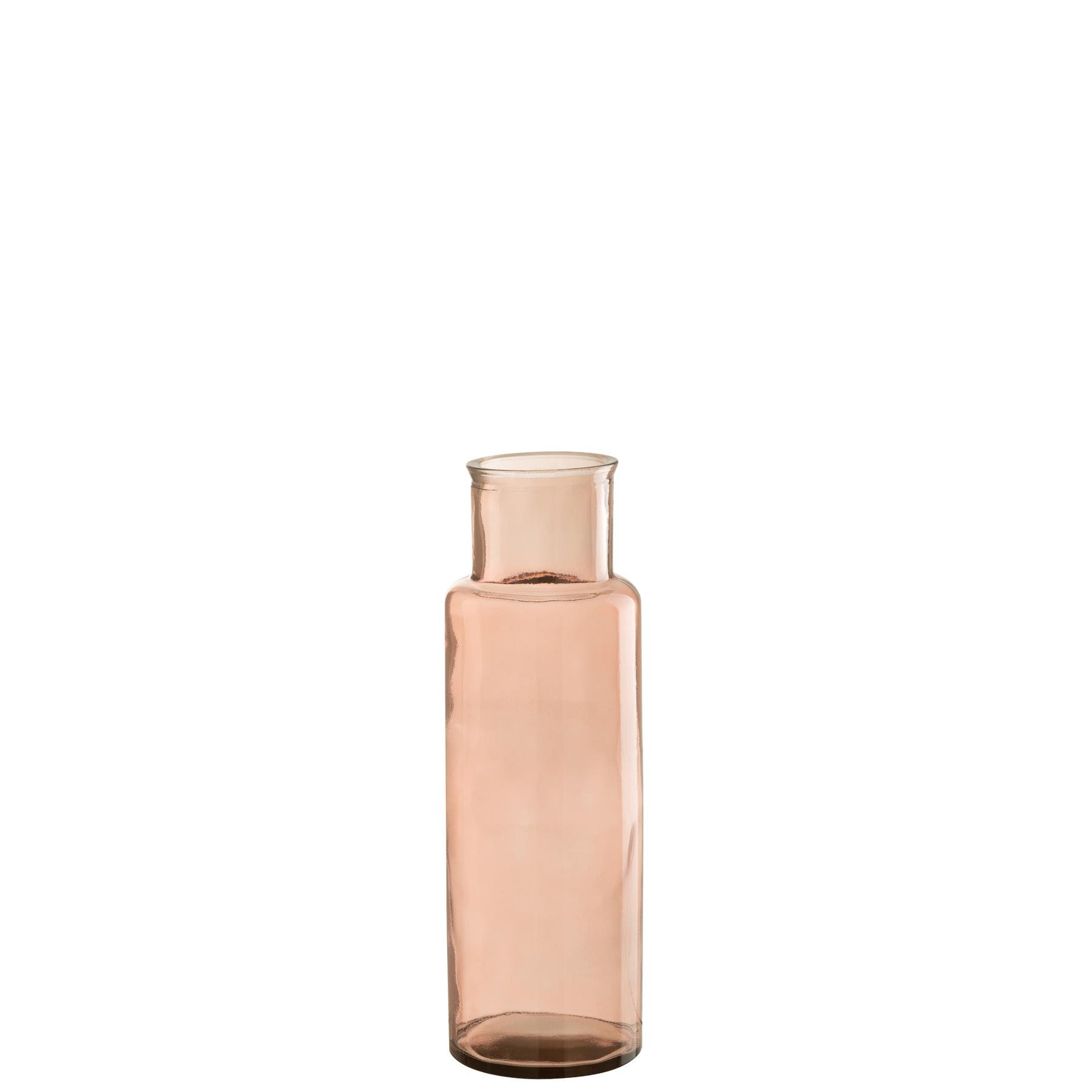 J-Line vaas Cilinder - glas - lichtroze - small - 44.5 cm hoog