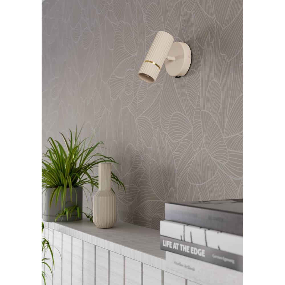 EGLO Caminia Wandlamp - GU10 - 15,5 cm - Zandkleur|Beige|Goud