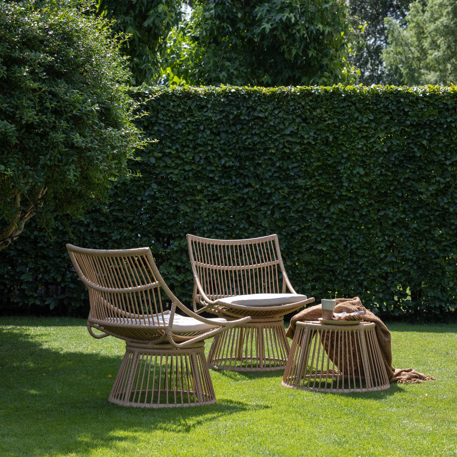 WOOOD Hocker Alatna - Wicker - Naturel - 33x43x43