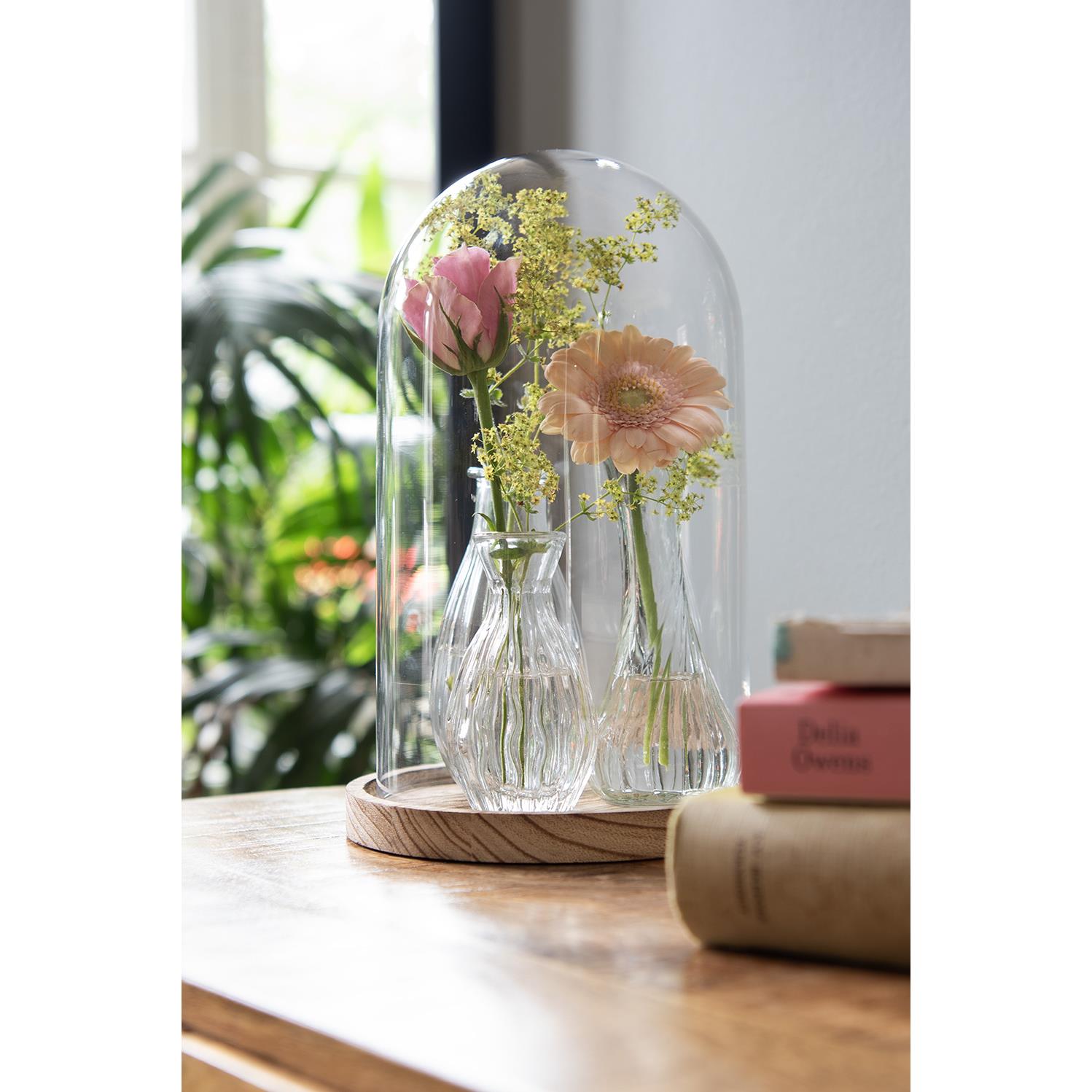 Clayre & Eef Vaas  Ø 6x15 cm Glas Glazen Vaas
