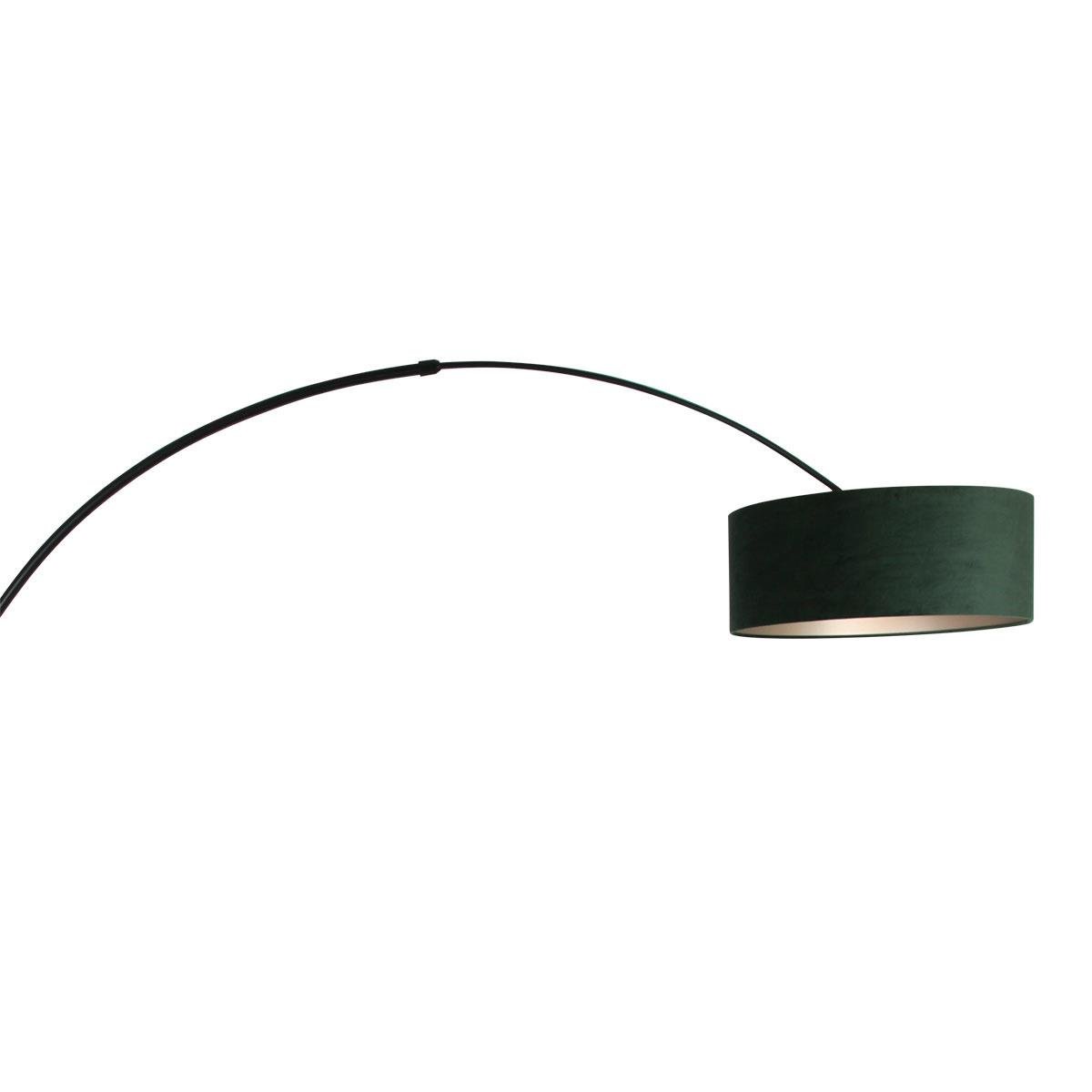 Steinhauer - vloerlamp - Sparkled Light - zwart - metaal velours stof - booglamp - E27 - 8127ZW