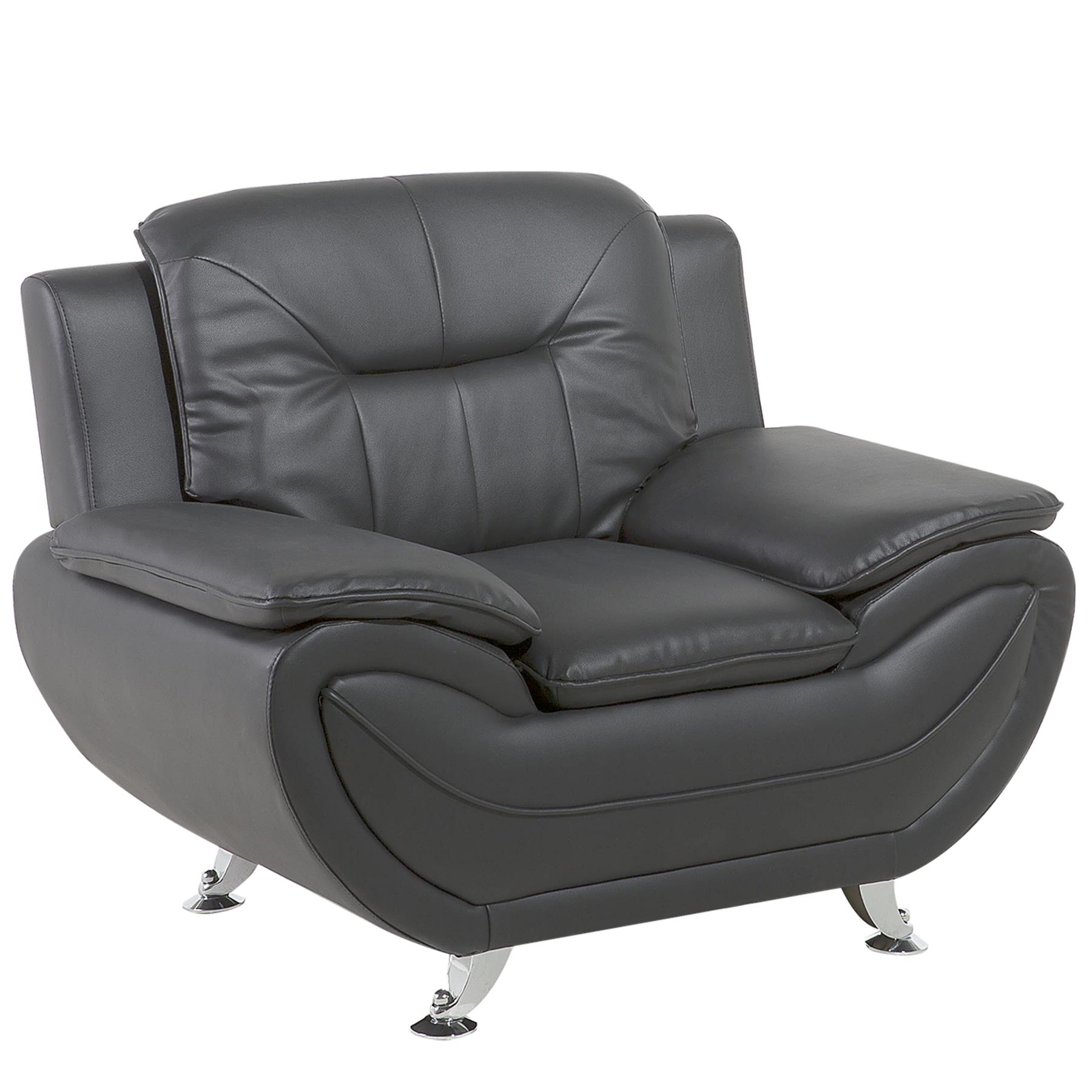 Beliani - LEIRA - Fauteuil - Grijs - Kunstleer