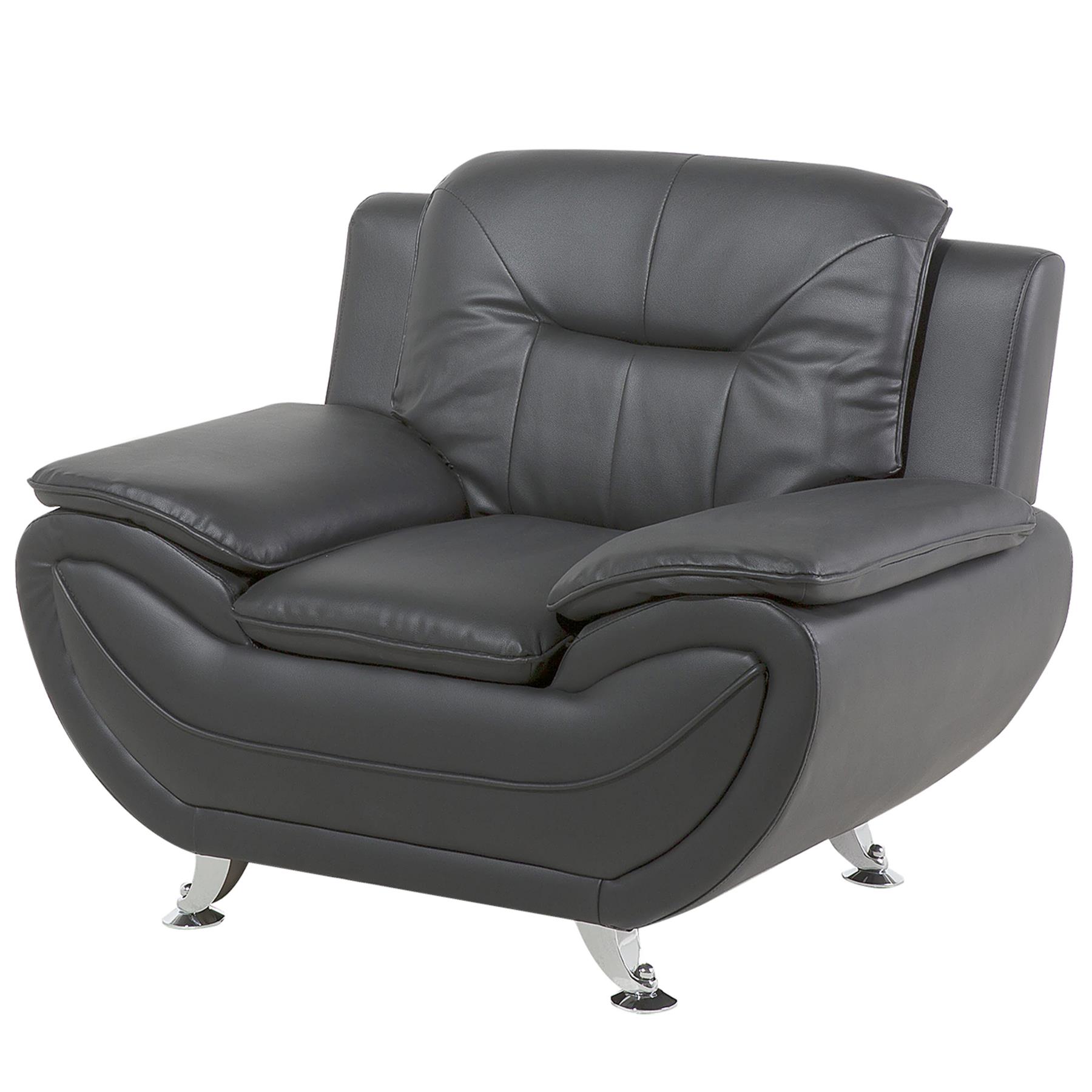 Beliani - LEIRA - Fauteuil - Grijs - Kunstleer