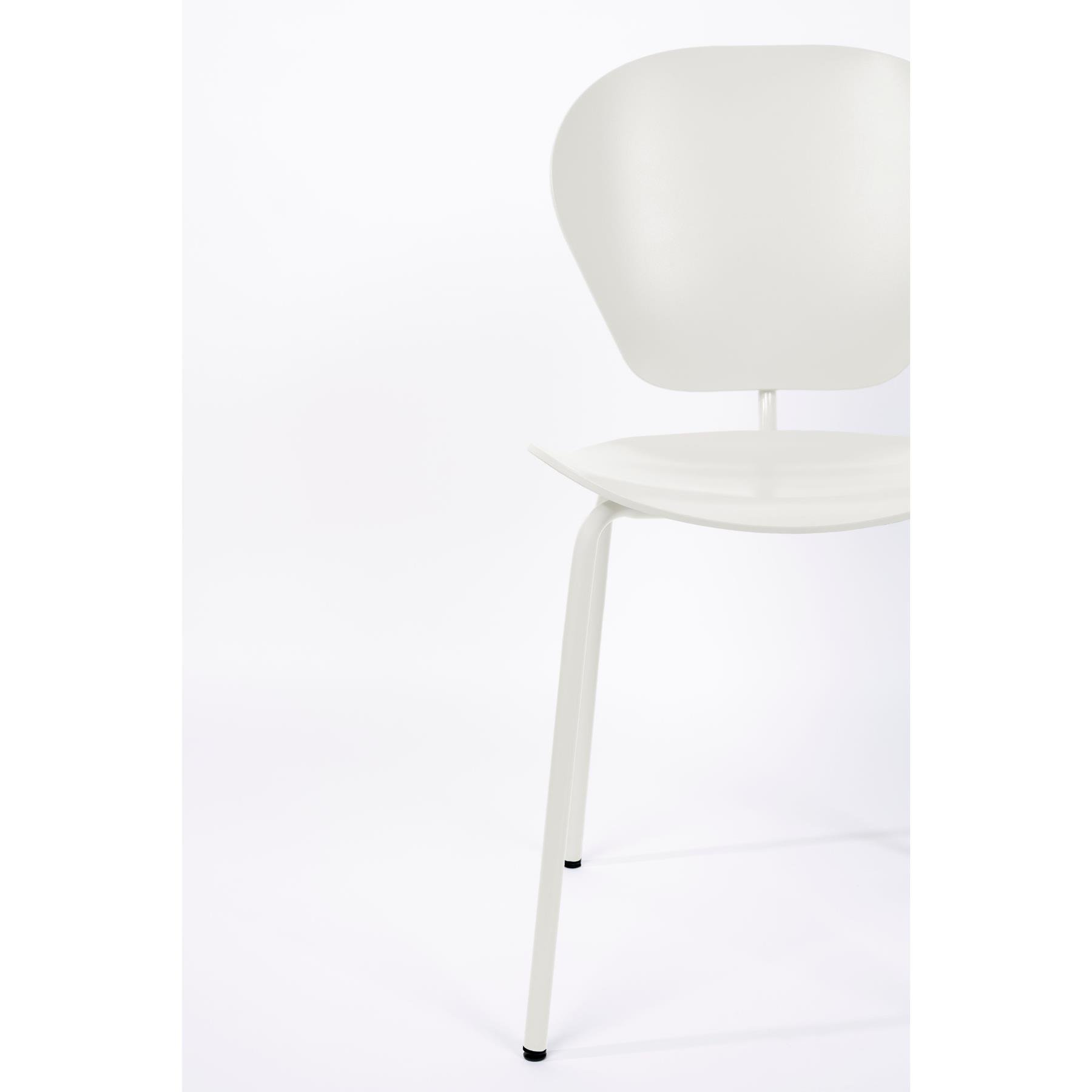 Zuiver The Ocean Chair Eetkamerstoelen Coconut Milk - Set van 2 - Wit