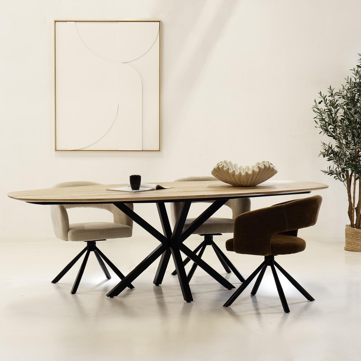 DÉJA Living - DÉJA Eettafel Gabriel Naturel Eikenhout 160cm