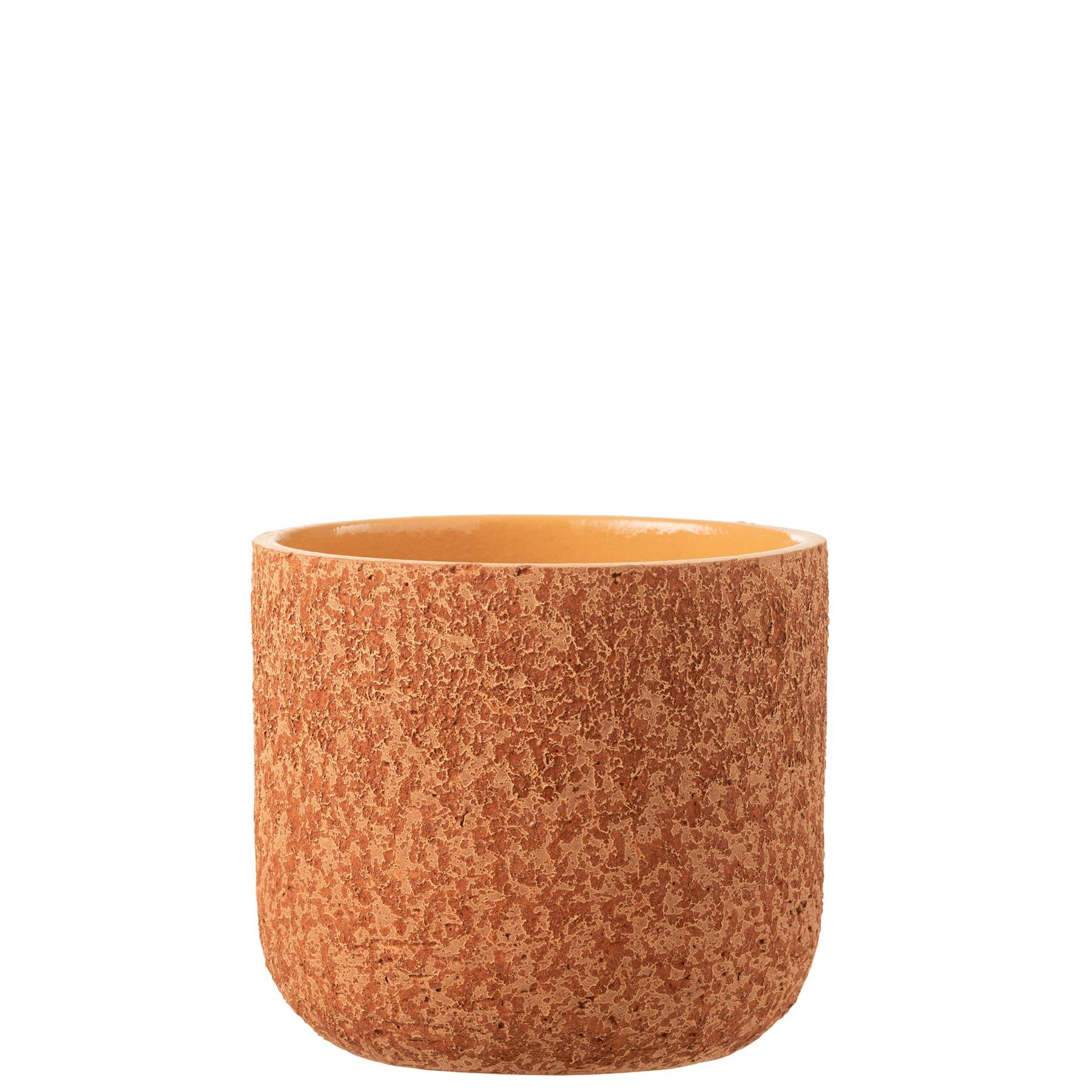 J-Line bloempot Ruw - keramiek - terracotta - extra large - Ø 24.5 cm