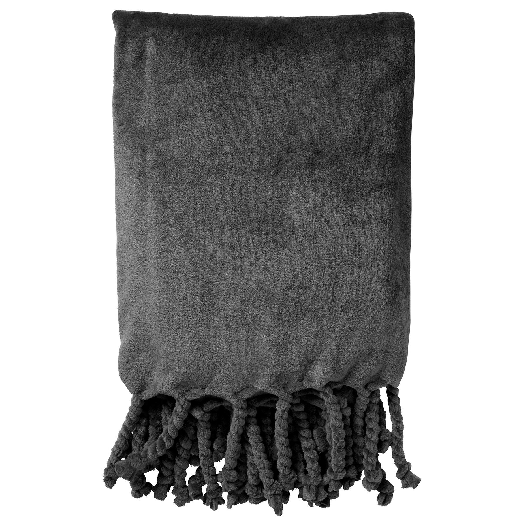 Dutch Decor plaid FLORIJN - 150x200 cm Charcoal Gray
