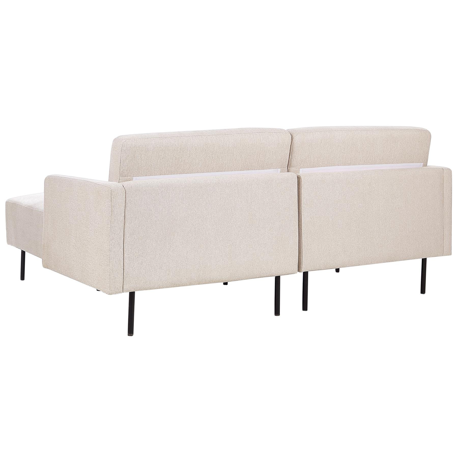 Beliani - BREDA - Hoekbank - Beige - Linkszijdig - Polyester