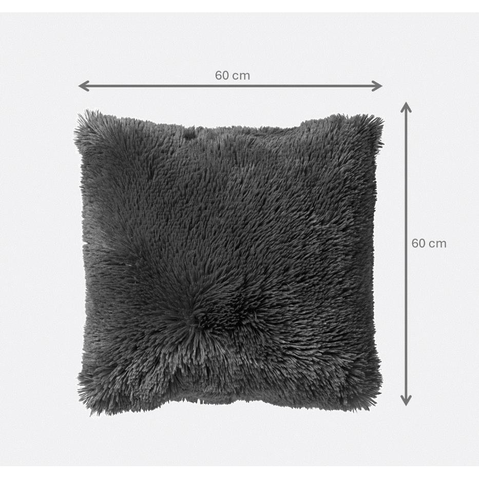 Dutch Decor sierkussen FLUFFY - 60x60 cm Chocolate Martini