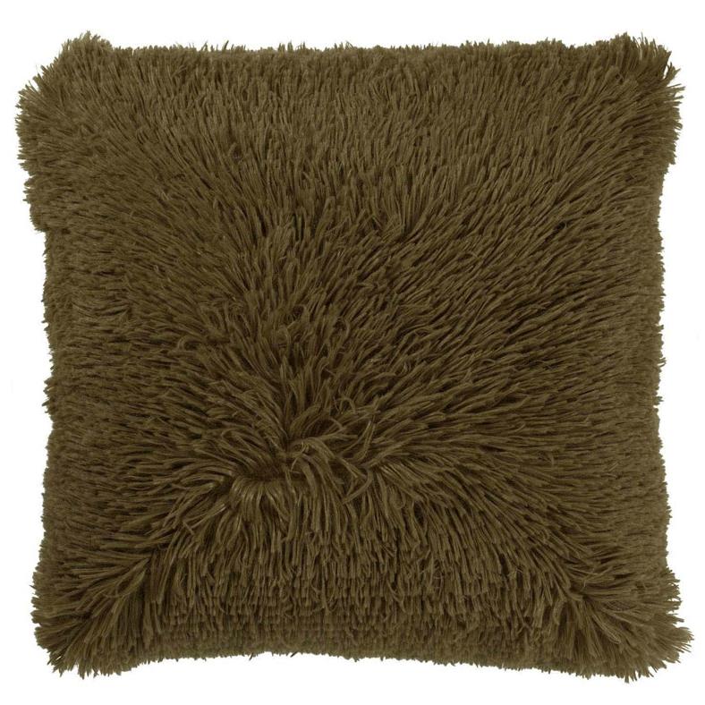 Dutch Decor sierkussen FLUFFY - 45x45 cm Military Olive