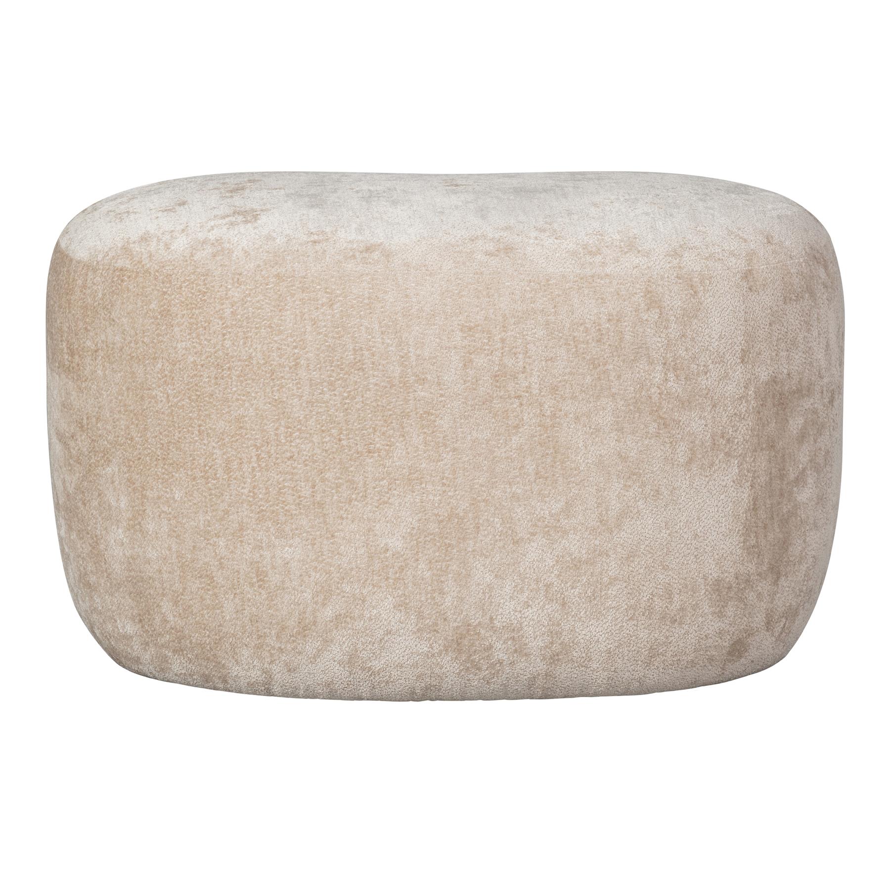 BePureHome Popular Poef - Polyester - Naturel - 46x73x49