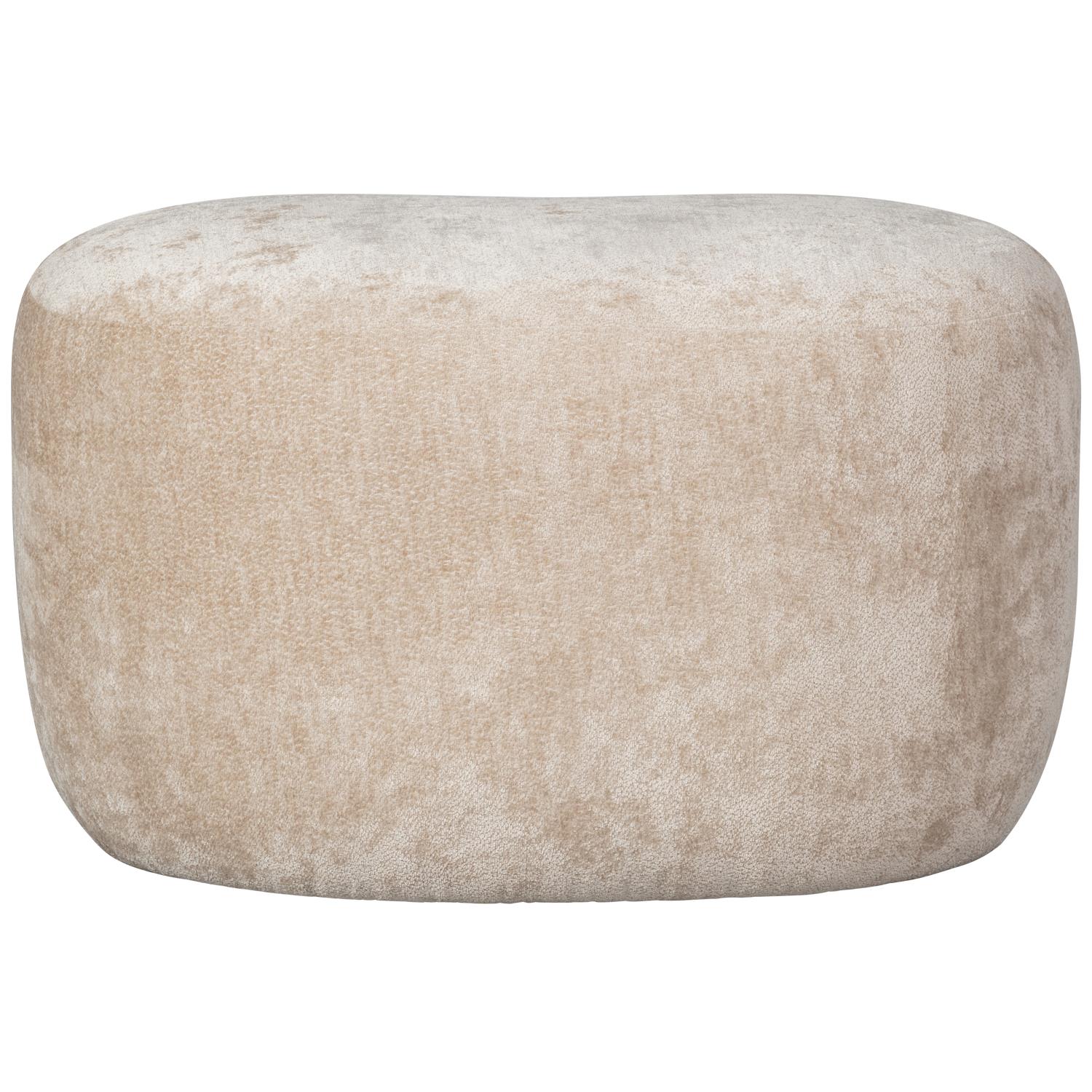 BePureHome Popular Poef - Polyester - Naturel - 46x73x49