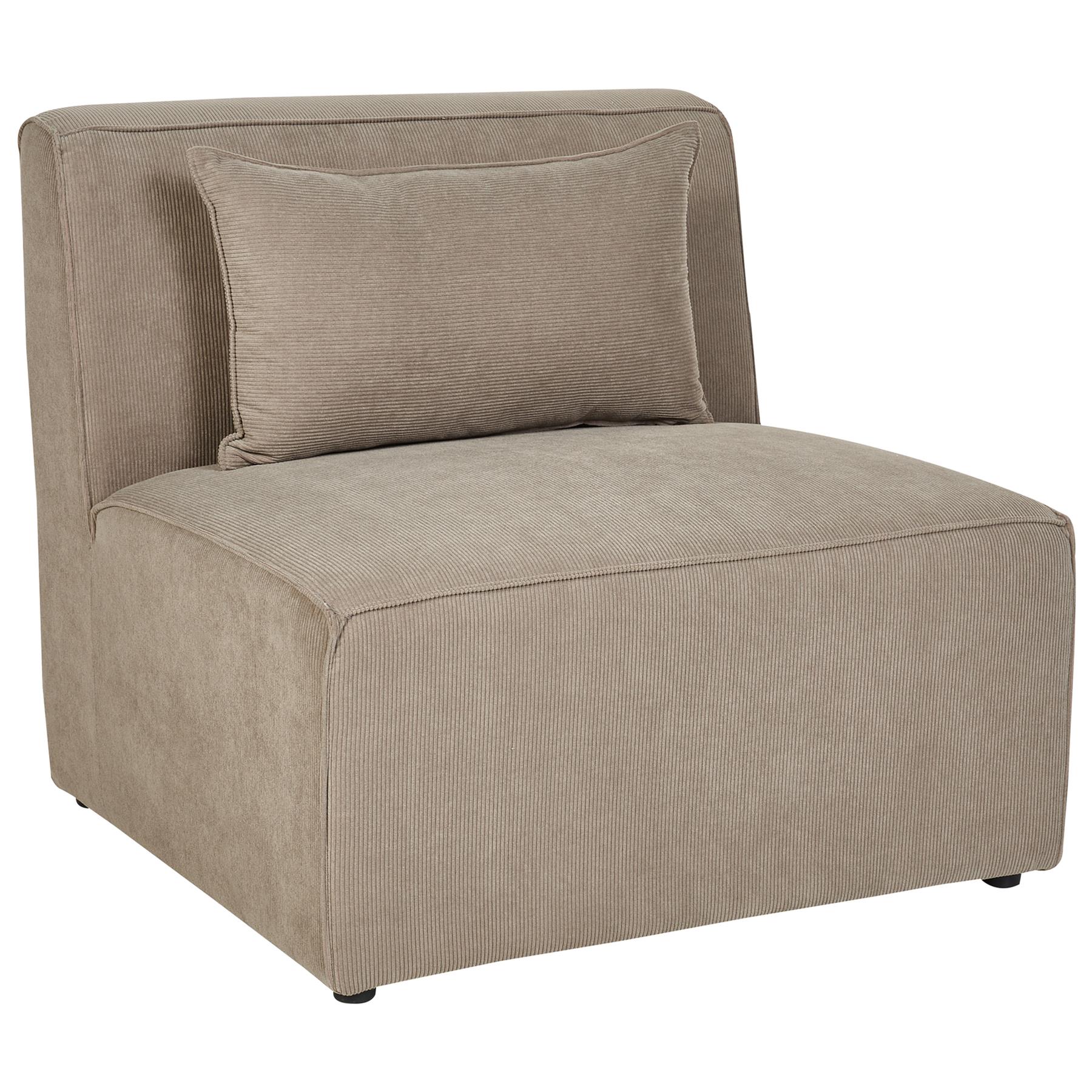 Beliani - LEMVIG - Driezitsbank - Taupe - Universeel - Corduroy