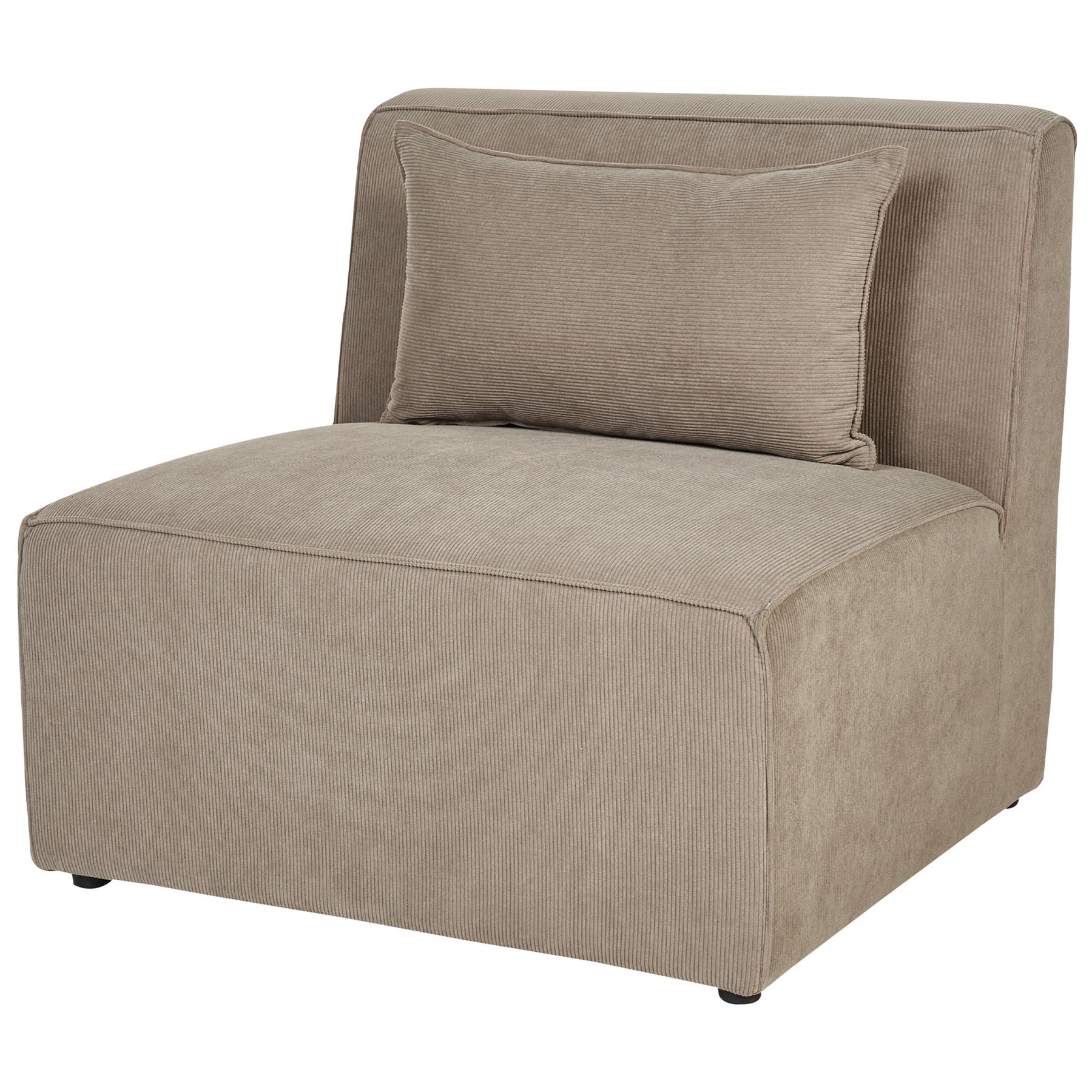 Beliani - LEMVIG - Hoekbank 4-zits - Taupe - Linkerzijde - Corduroy