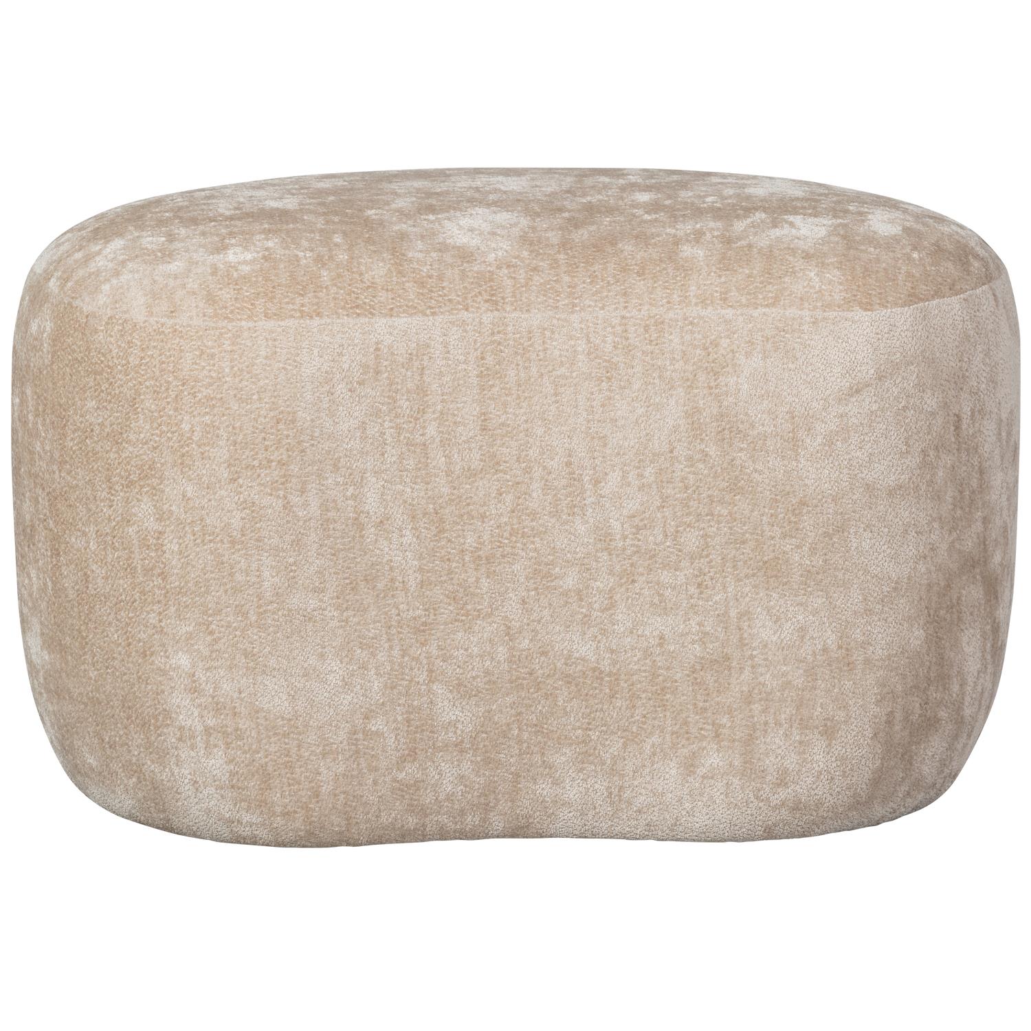BePureHome Popular Poef - Polyester - Naturel - 46x73x49