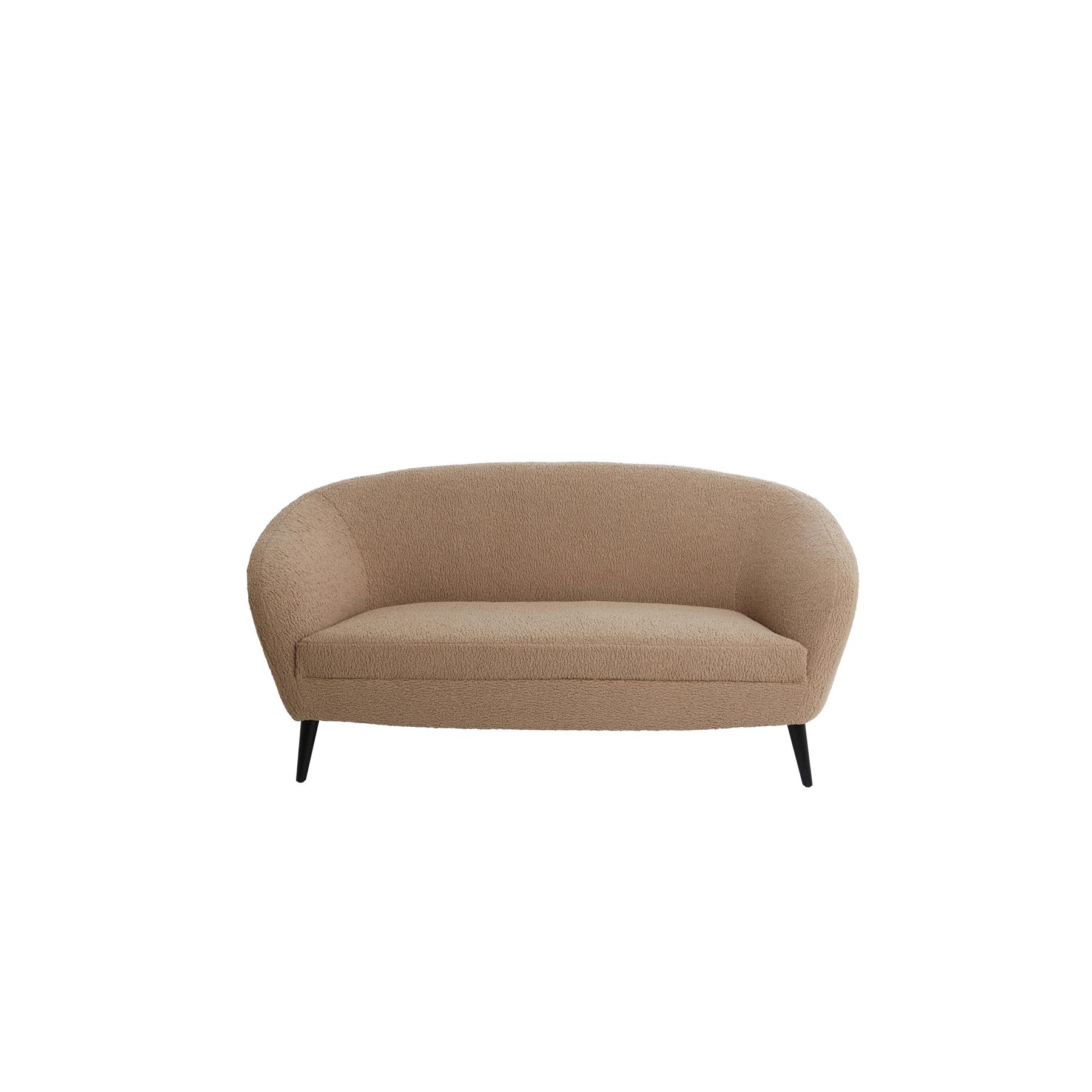 Light&living Bank 160x72x79 cm ALMOND teddy zand+hout zwart