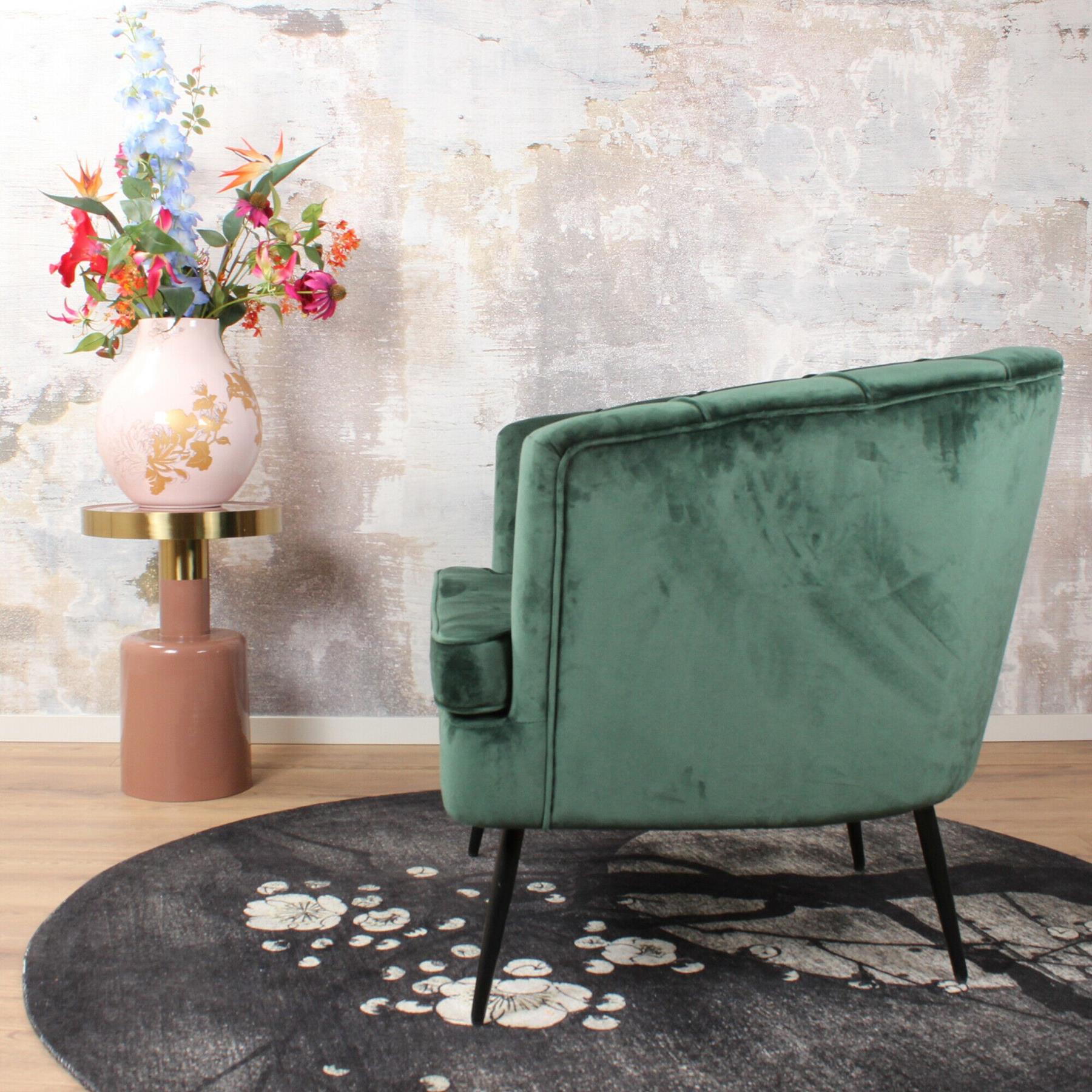DS4U Norah fauteuil velvet donkergroen